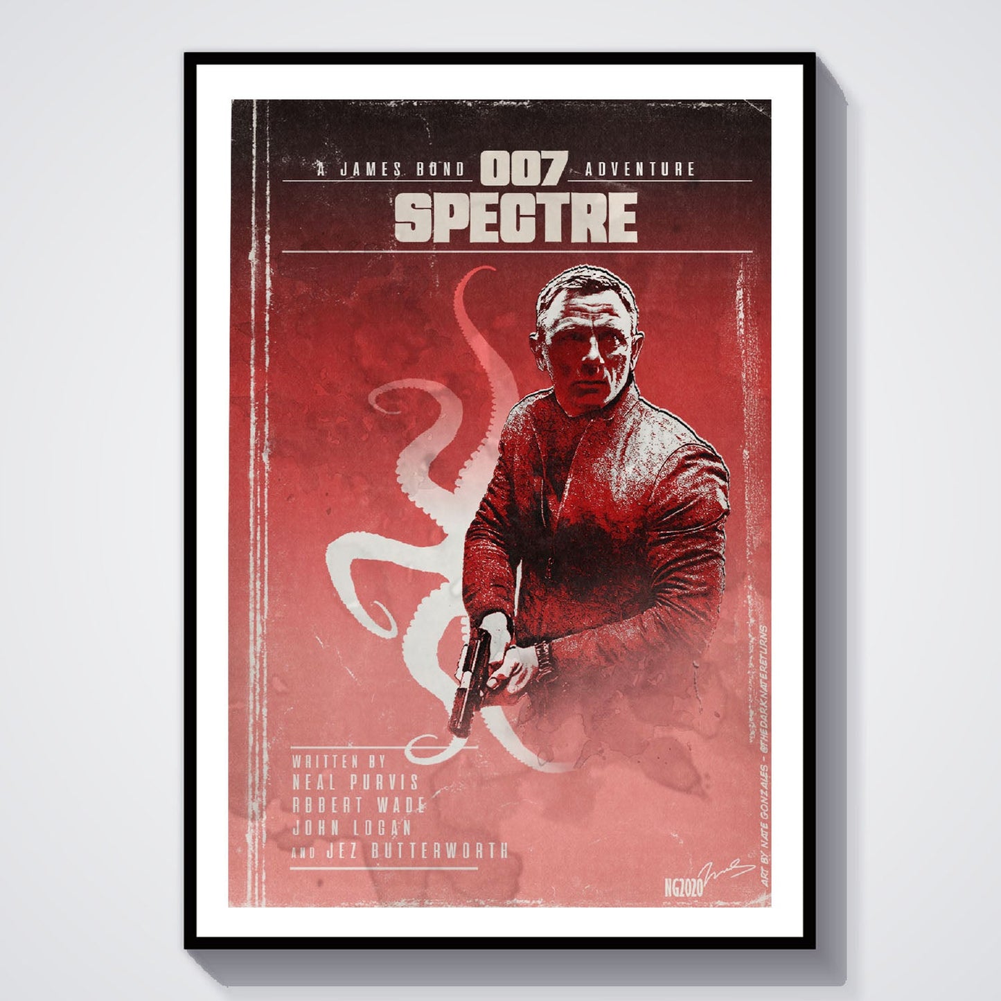 Flex Designs Poster Spectre Minimalist 8 x 10" Home Goods - Movie 2015 Movie Poster