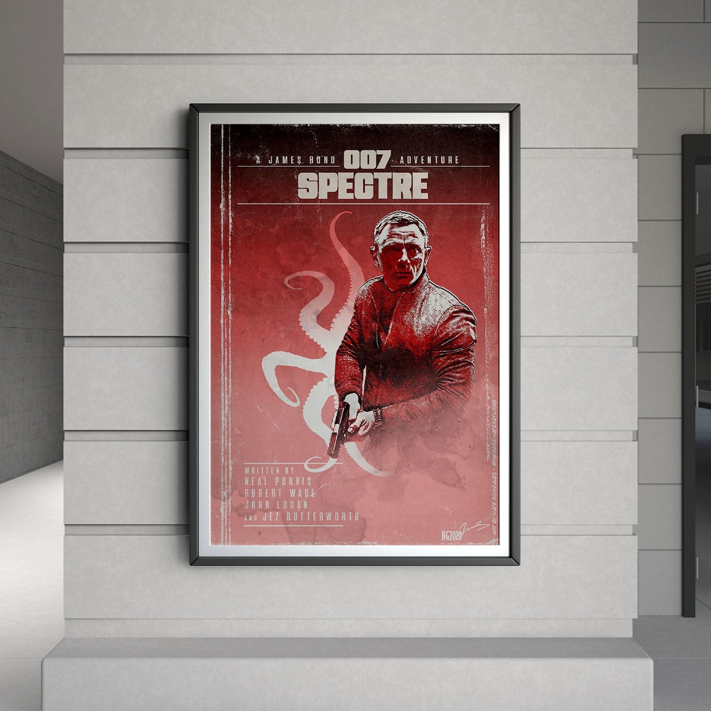 Flex Designs Poster Spectre Minimalist 8 x 10" Home Goods - Movie 2015 Movie Poster