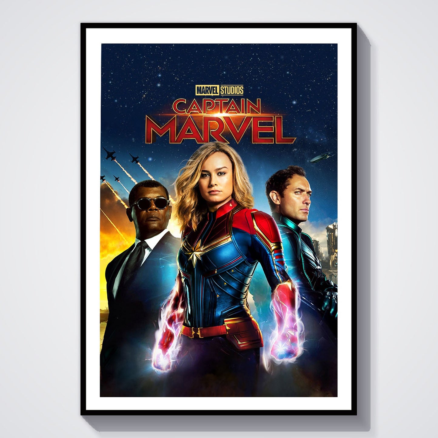 Flex Designs Poster Captain Marvel 8 x 10" Home Goods - Movie 2019 Movie Poster