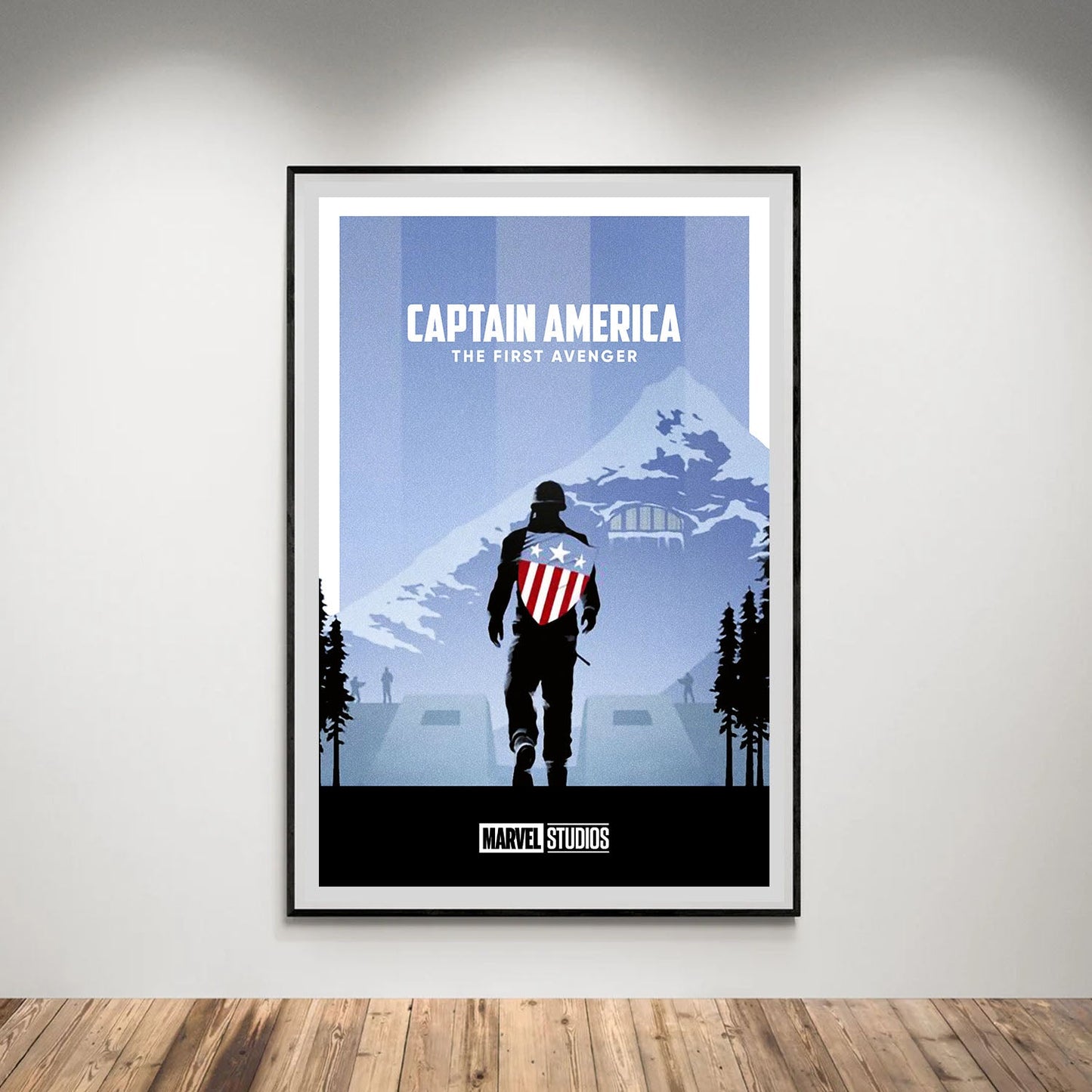 Flex Designs Poster Captain America The First Avenger Minimalist 5 x 7" Home Goods - Movie 2011 Movie Poster