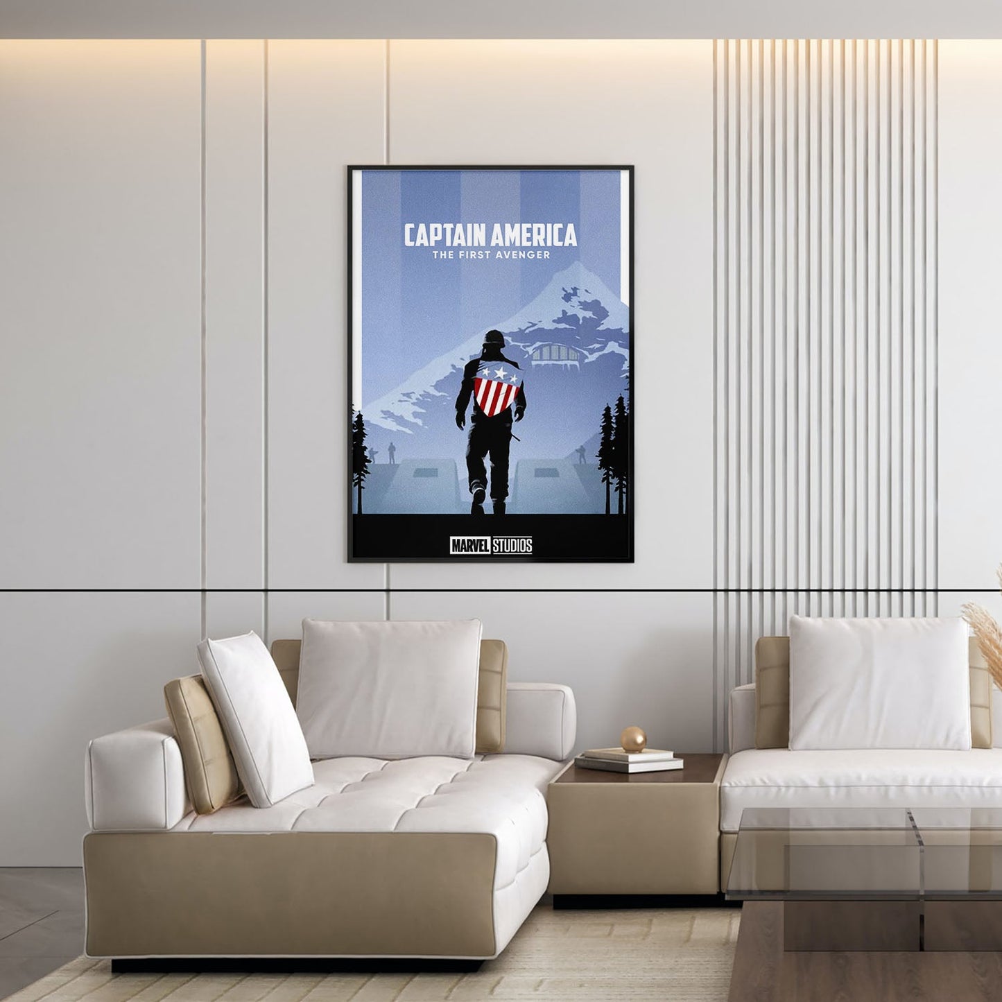 Flex Designs Poster Captain America The First Avenger Minimalist 5 x 7" Home Goods - Movie 2011 Movie Poster