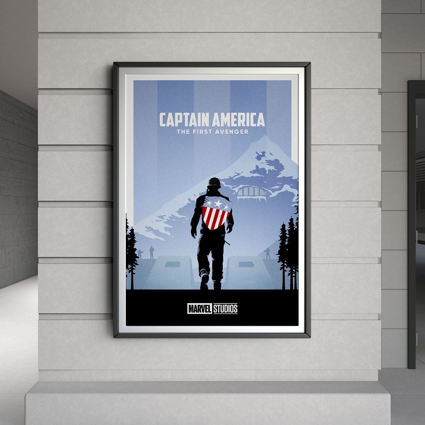 Flex Designs Poster Captain America The First Avenger Minimalist 8 x 10" Home Goods - Movie 2011 Movie Poster