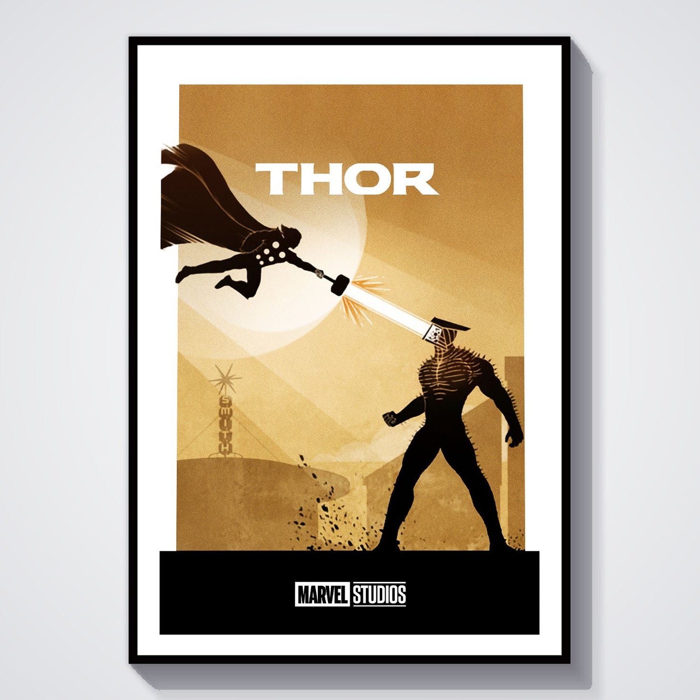 Flex Designs Poster Thor Minimalist 8 x 10" Home Goods - Movie 2011 Movie Poster