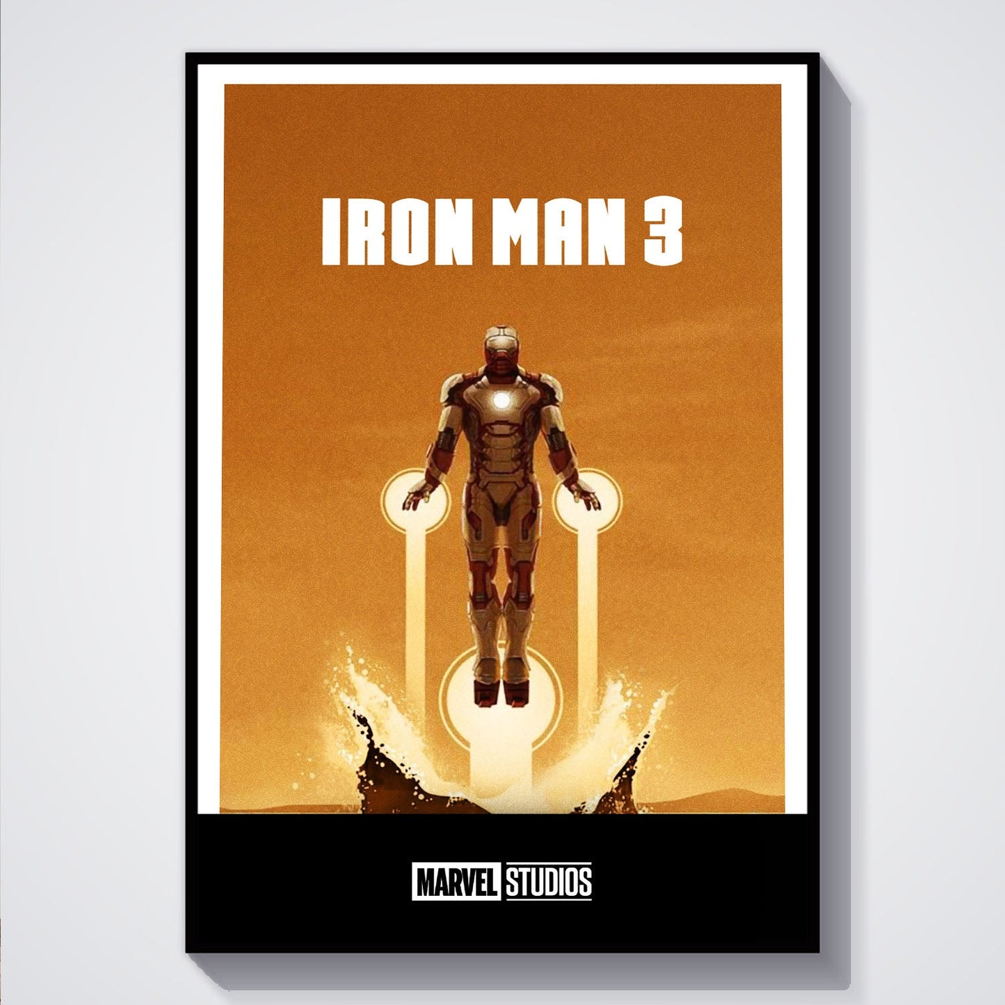Flex Designs Poster Iron Man 3 Minimalist 5 x 7" Home Goods - Movie 2013 Movie Poster