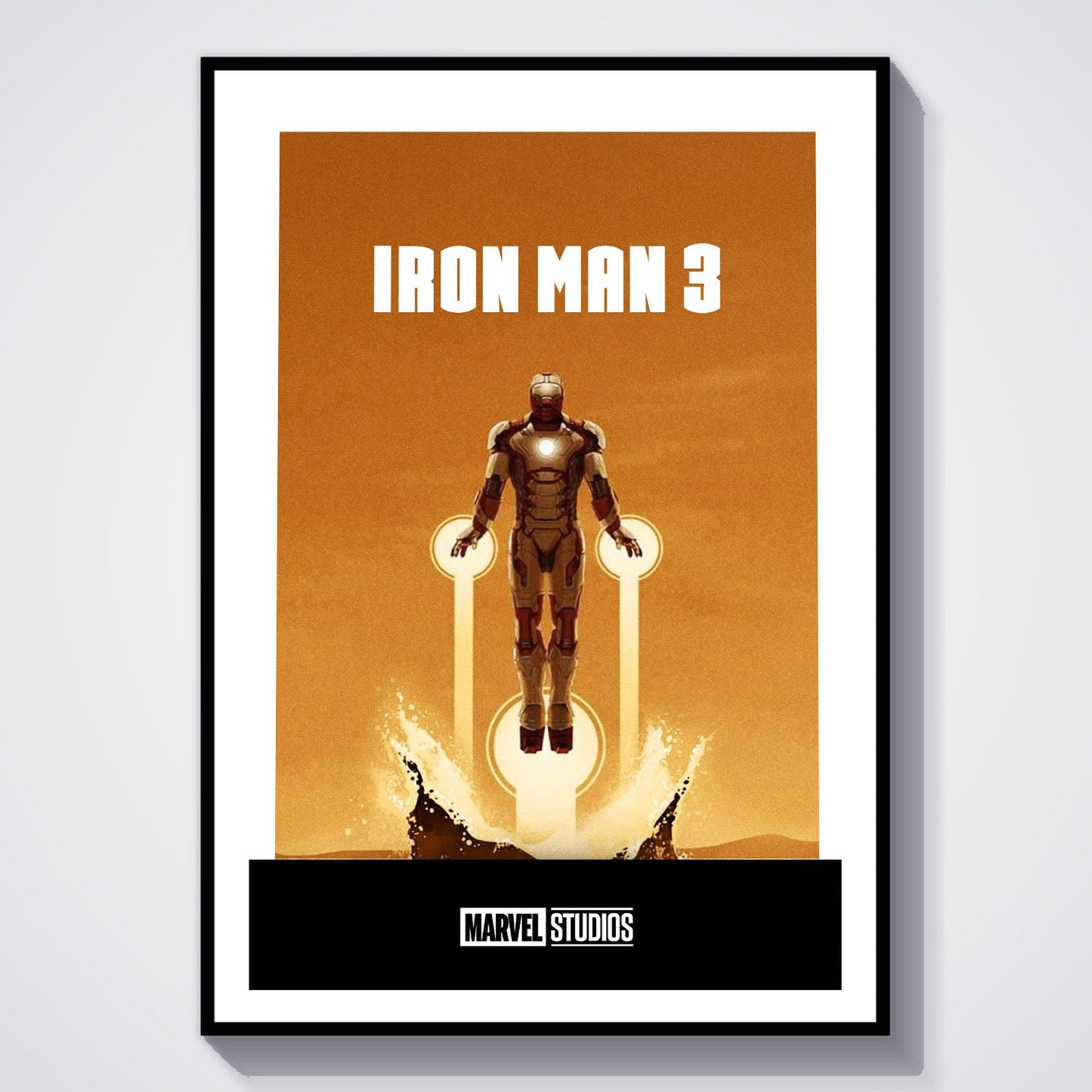 Flex Designs Poster Iron Man 3 Minimalist 8 x 10" Home Goods - Movie 2013 Movie Poster