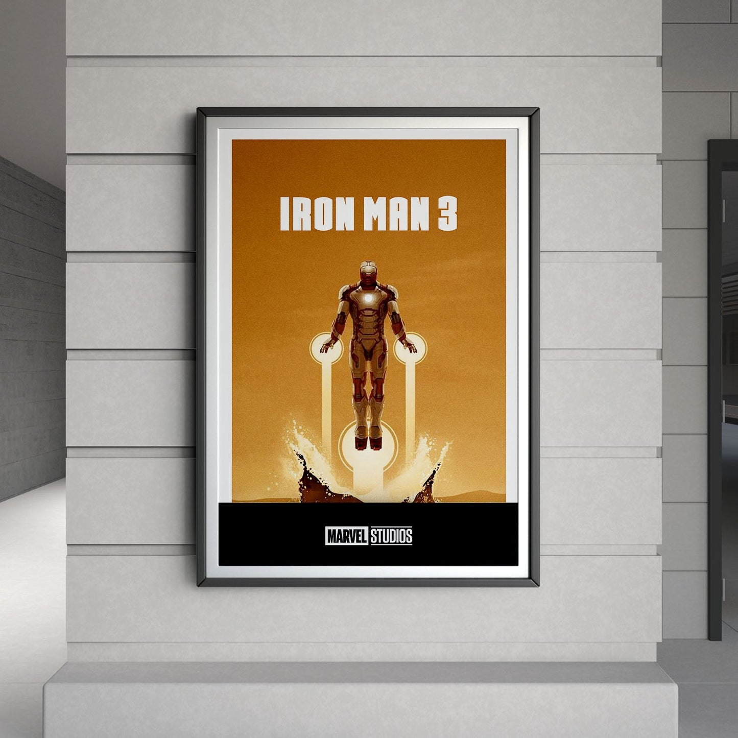 Flex Designs Poster Iron Man 3 Minimalist 8 x 10" Home Goods - Movie 2013 Movie Poster