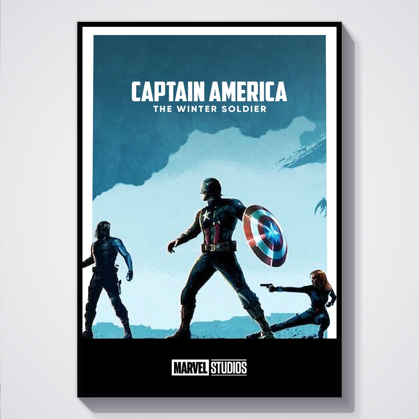 Flex Designs Poster Captain America The Winter Soldier Minimalist 5 x 7" Home Goods - Movie 2014 Movie Poster
