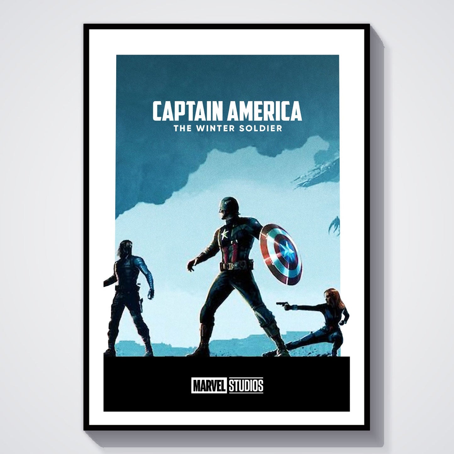 Flex Designs Poster Captain America The Winter Soldier Minimalist 8 x 10" Home Goods - Movie 2014 Movie Poster