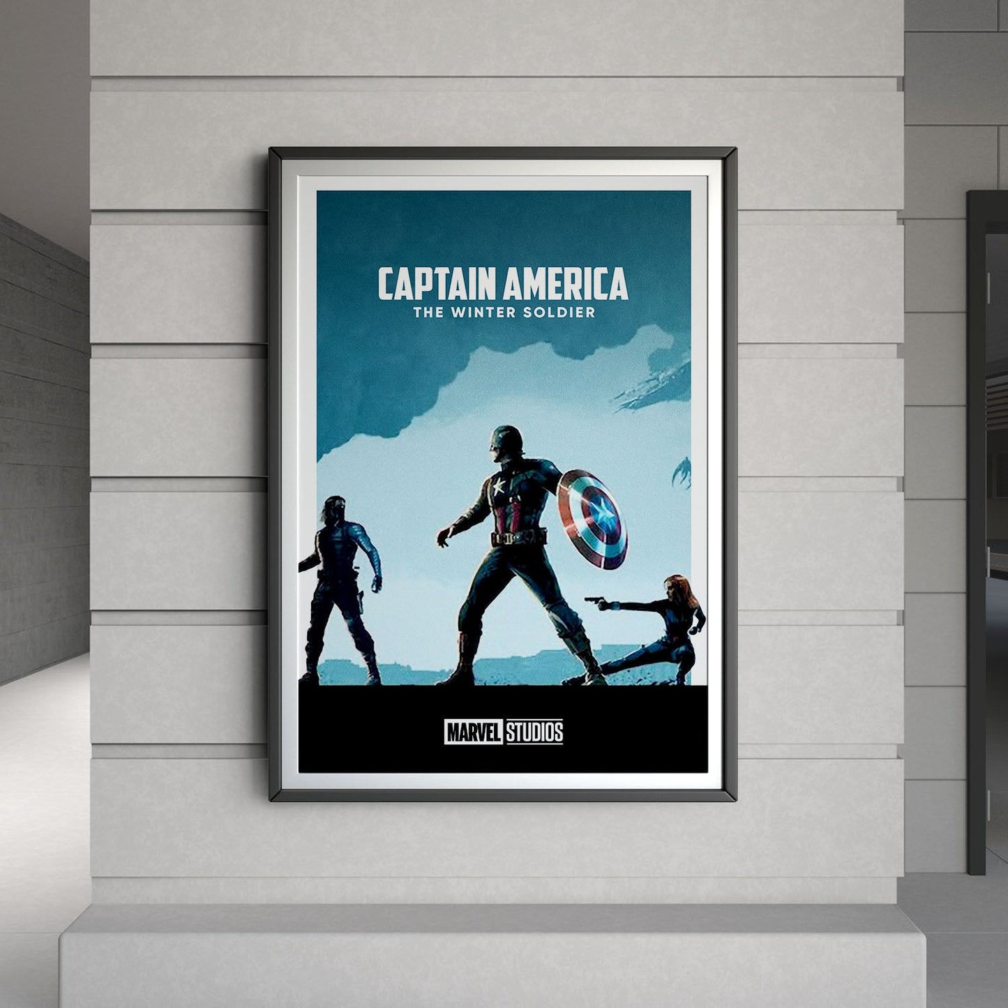 Flex Designs Poster Captain America The Winter Soldier Minimalist 8 x 10" Home Goods - Movie 2014 Movie Poster