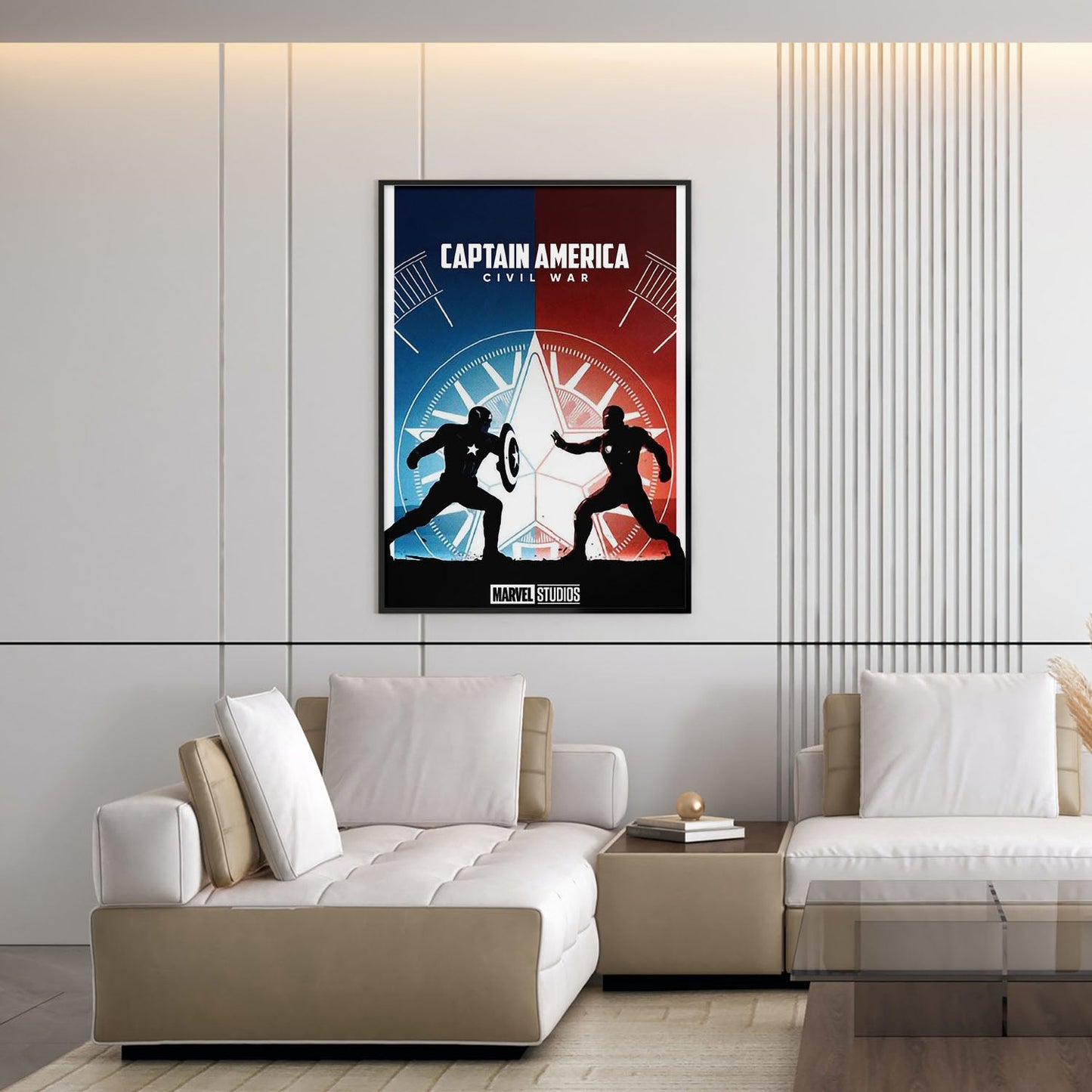 Flex Designs Poster Captain America Civil War Minimalist 5 x 7" Home Goods - Movie 2016 Movie Poster