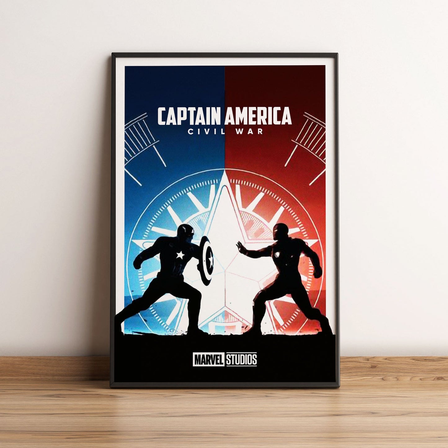 Flex Designs Poster Captain America Civil War Minimalist 5 x 7" Home Goods - Movie 2016 Movie Poster