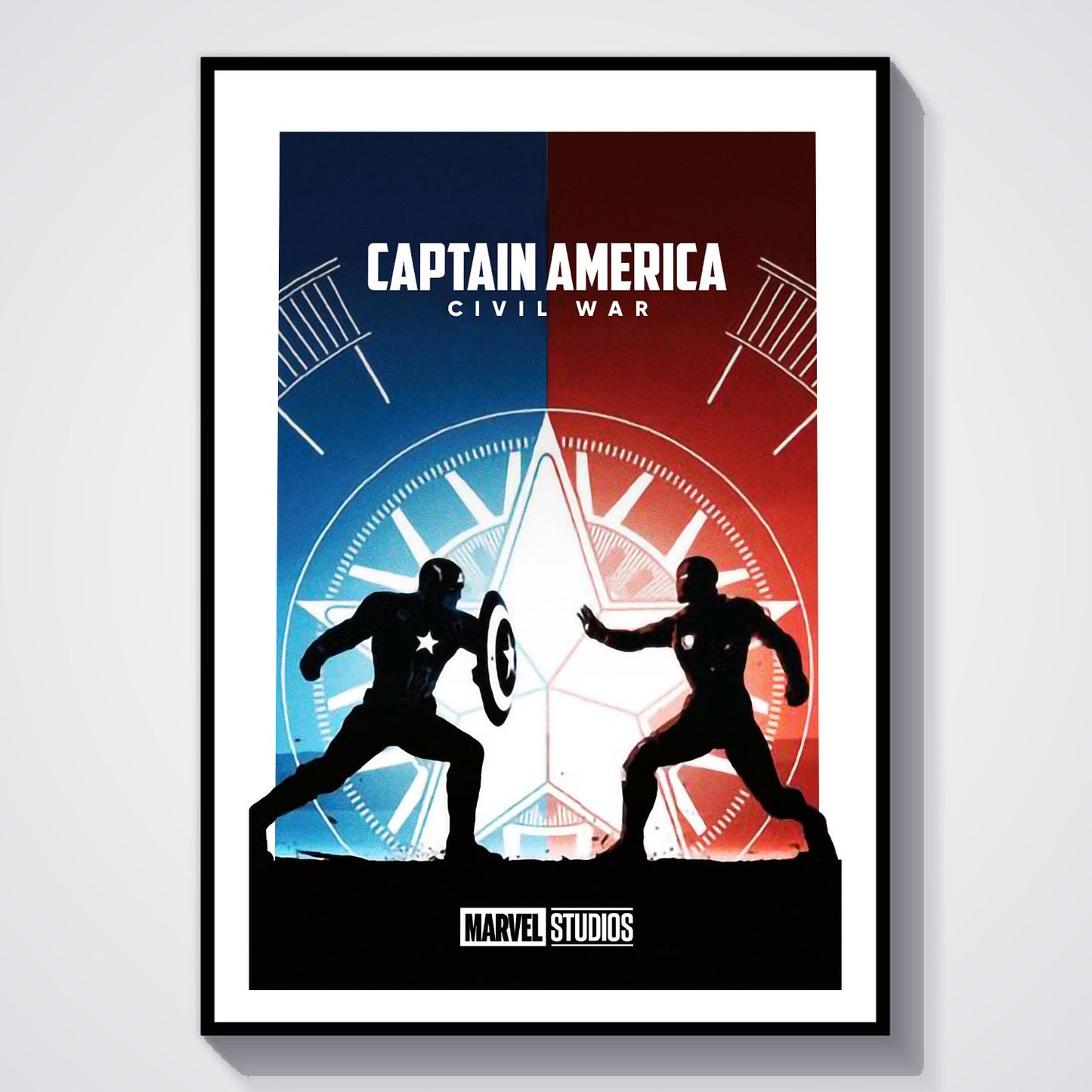 Flex Designs Poster Captain America Civil War Minimalist 8 x 10" Home Goods - Movie 2016 Movie Poster