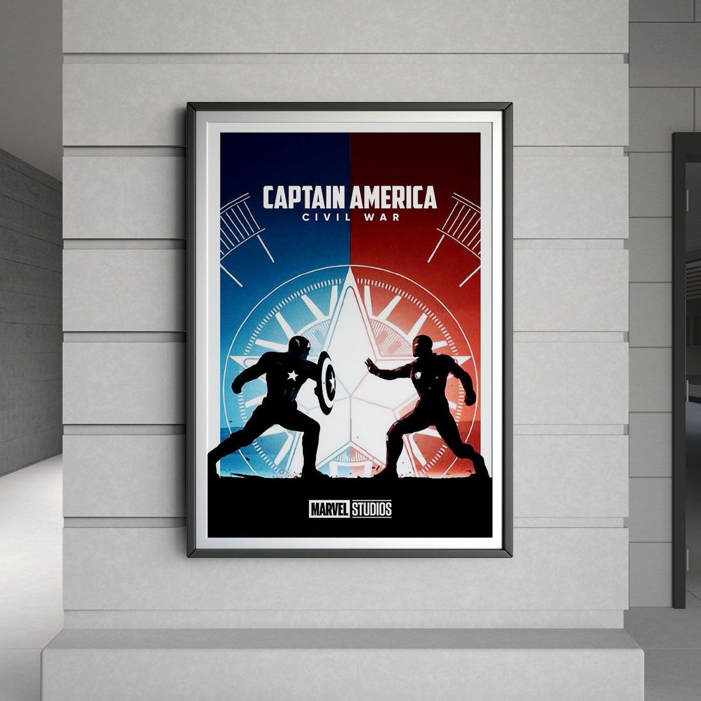Flex Designs Poster Captain America Civil War Minimalist 8 x 10" Home Goods - Movie 2016 Movie Poster
