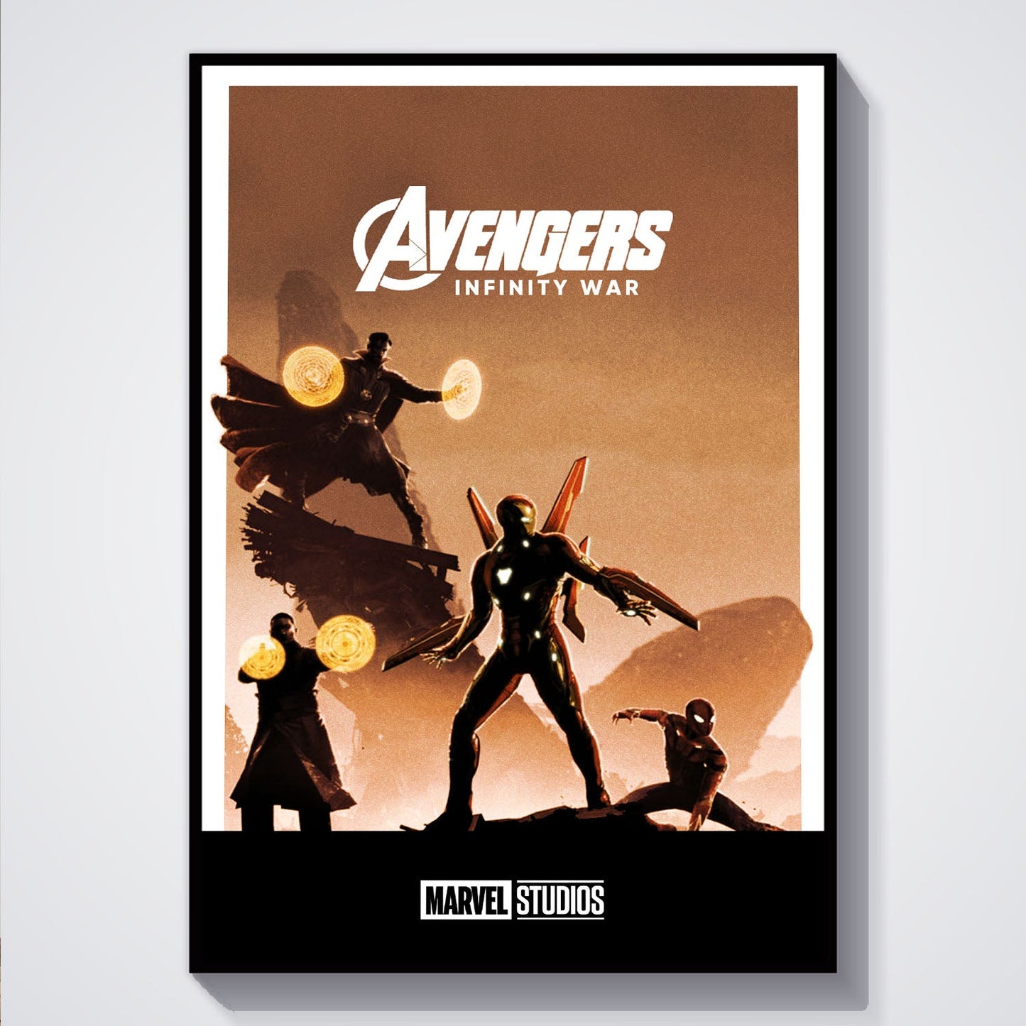 Flex Designs Poster Avengers Infinity War Minimalist 5 x 7" Home Goods - Movie 2018 Movie Poster