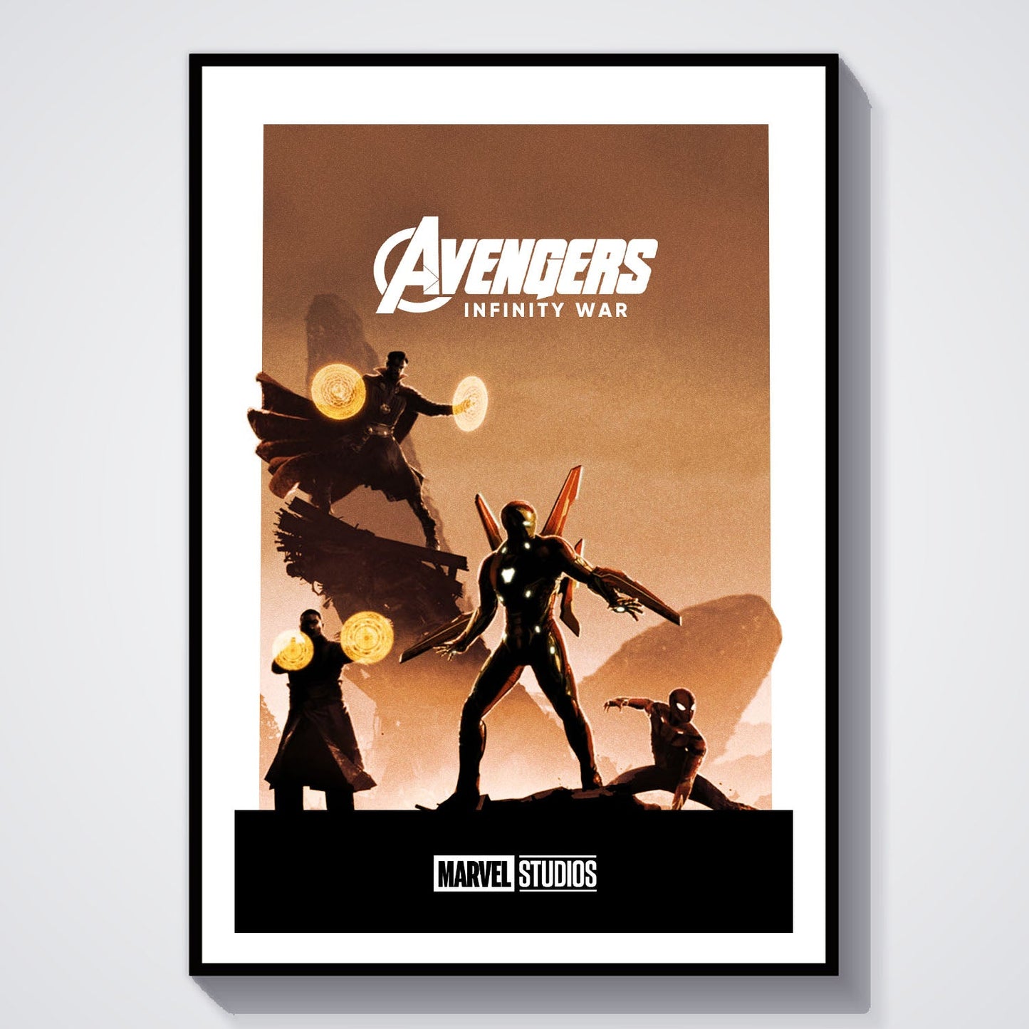 Flex Designs Poster Avengers Infinity War Minimalist 8 x 10" Home Goods - Movie 2018 Movie Poster
