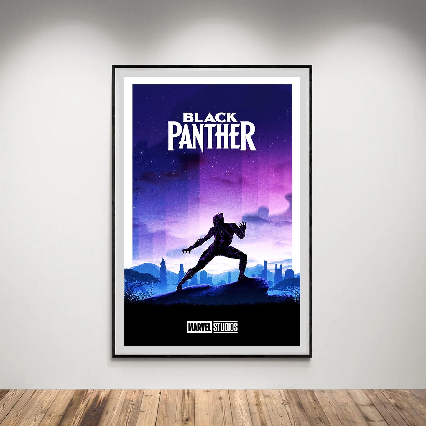 Flex Designs Poster Black Panther Minimalist 5 x 7" Home Goods - Movie 2018 Movie Poster