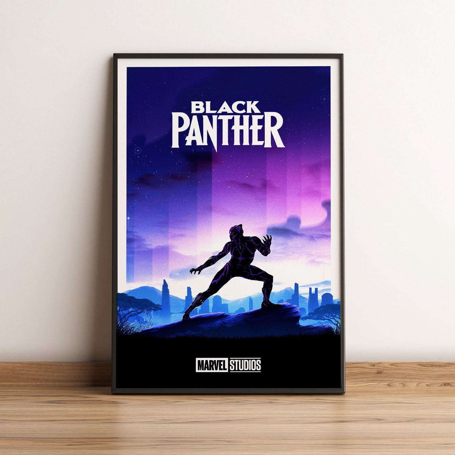 Flex Designs Poster Black Panther Minimalist 5 x 7" Home Goods - Movie 2018 Movie Poster
