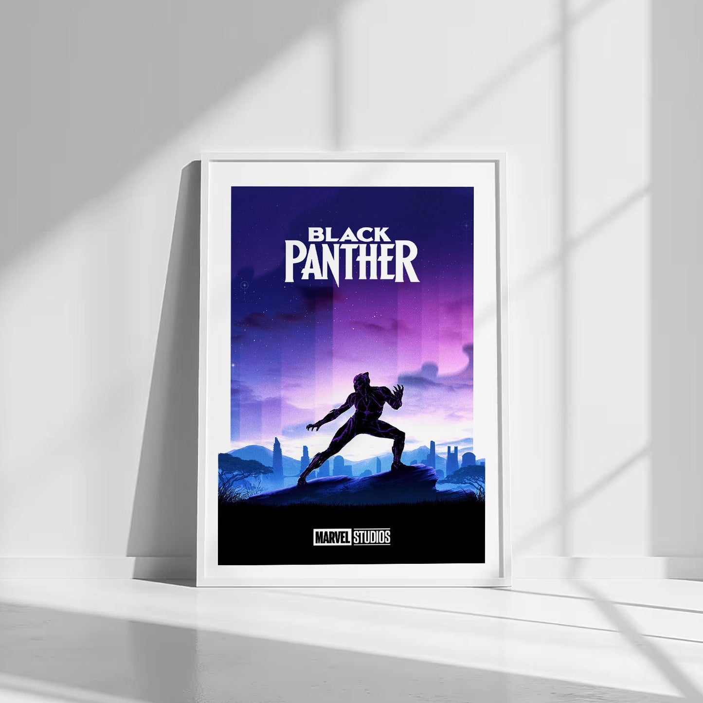 Flex Designs Poster Black Panther Minimalist 8 x 10" Home Goods - Movie 2018 Movie Poster