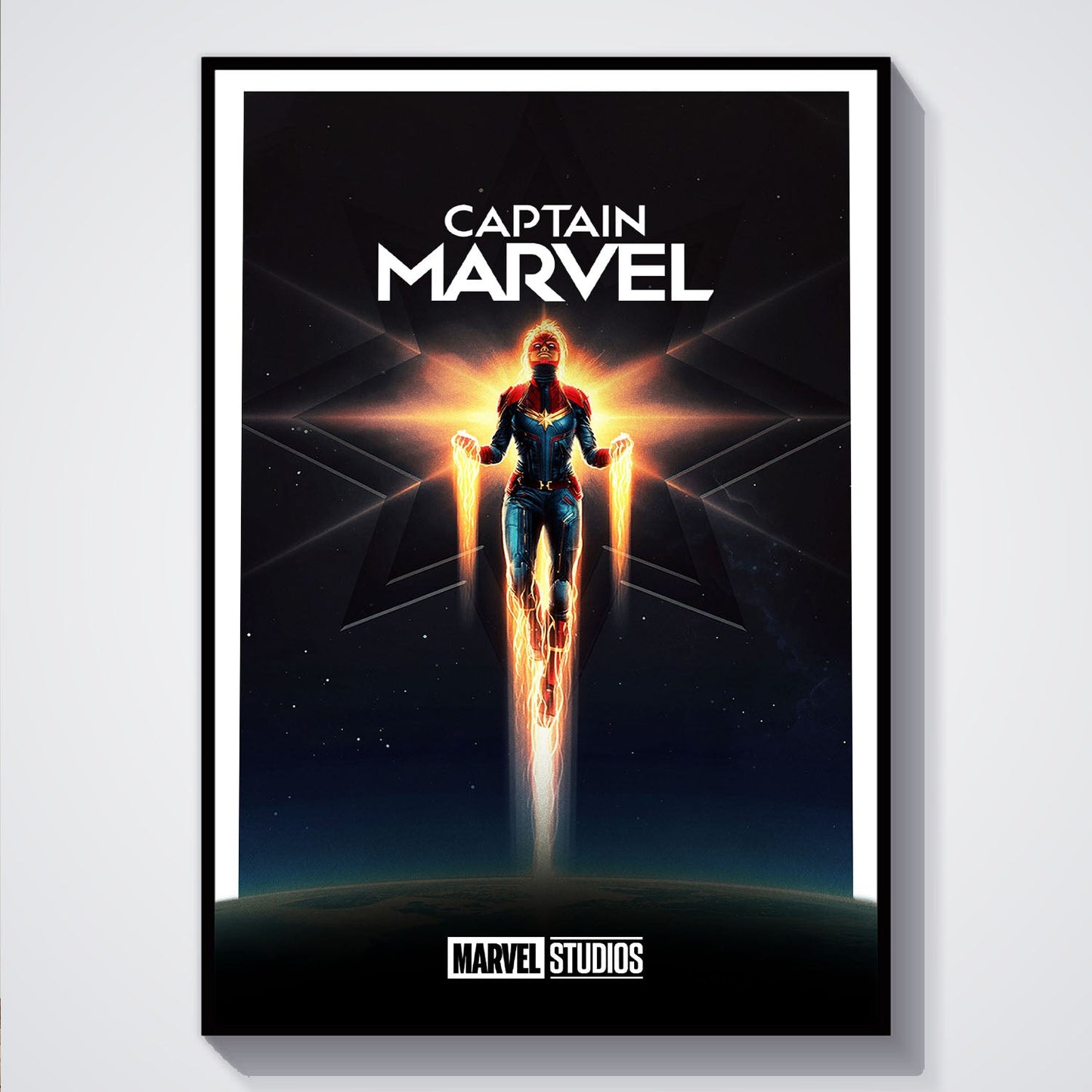 Flex Designs Poster Captain Marvel Minimalist 5 x 7" Home Goods - Movie 2019 Movie Poster