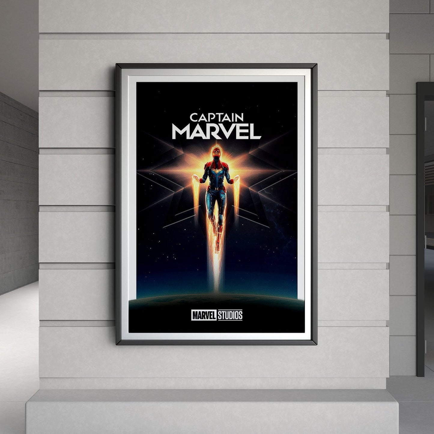 Flex Designs Poster Captain Marvel Minimalist 8 x 10" Home Goods - Movie 2019 Movie Poster