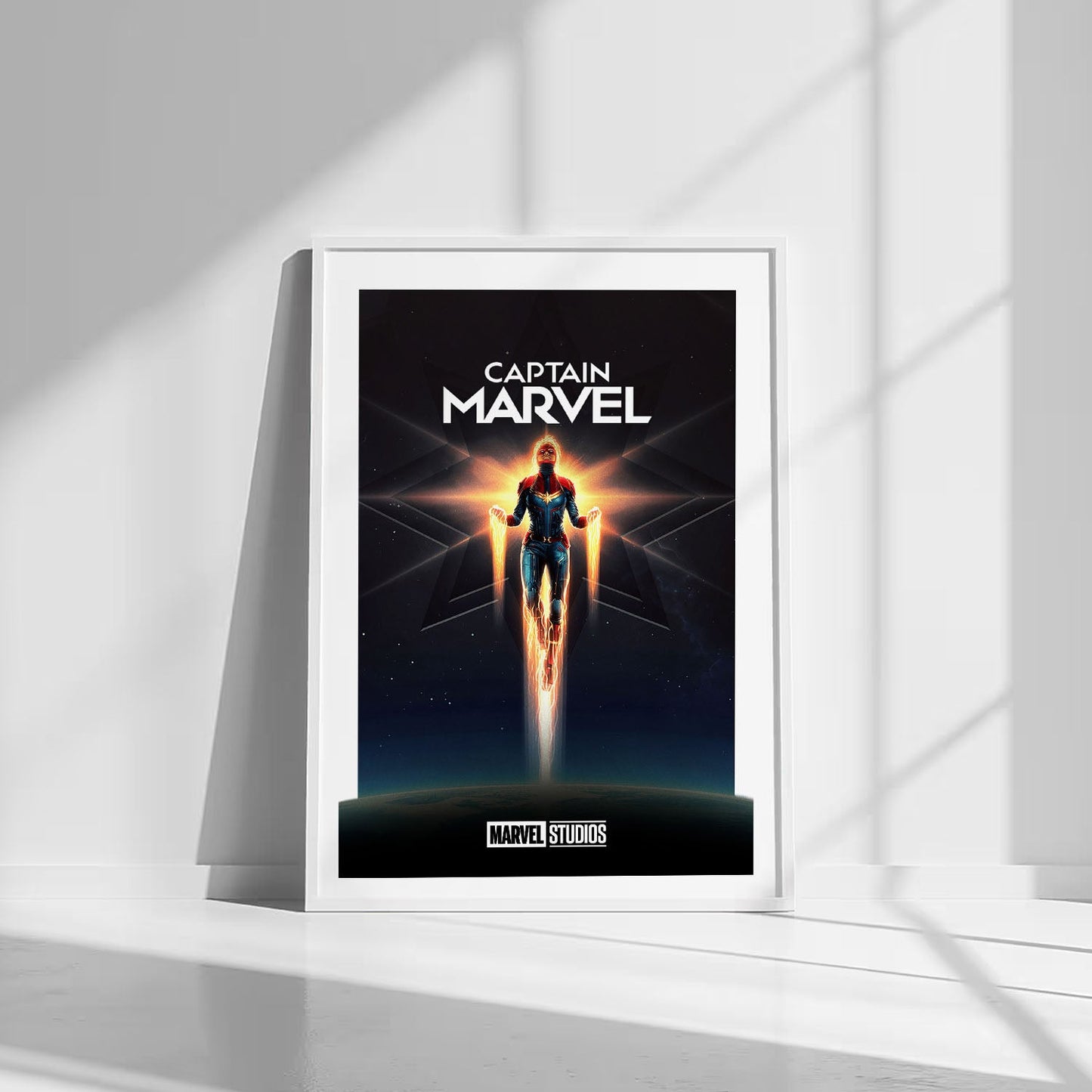 Flex Designs Poster Captain Marvel Minimalist 8 x 10" Home Goods - Movie 2019 Movie Poster