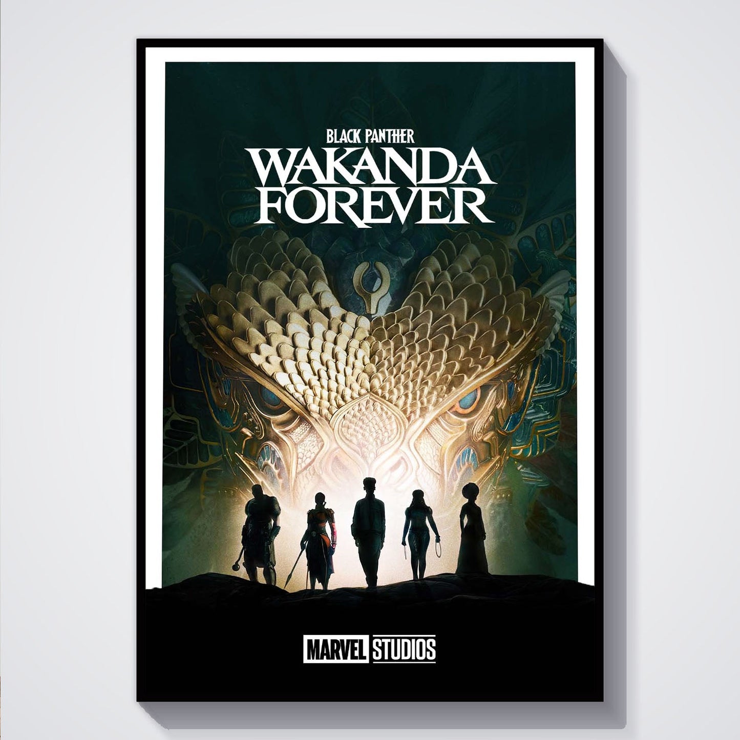 Flex Designs Poster Black Panther Wakanda Forever Minimalist 5 x 7" Home Goods - Movie 2022 Movie Poster