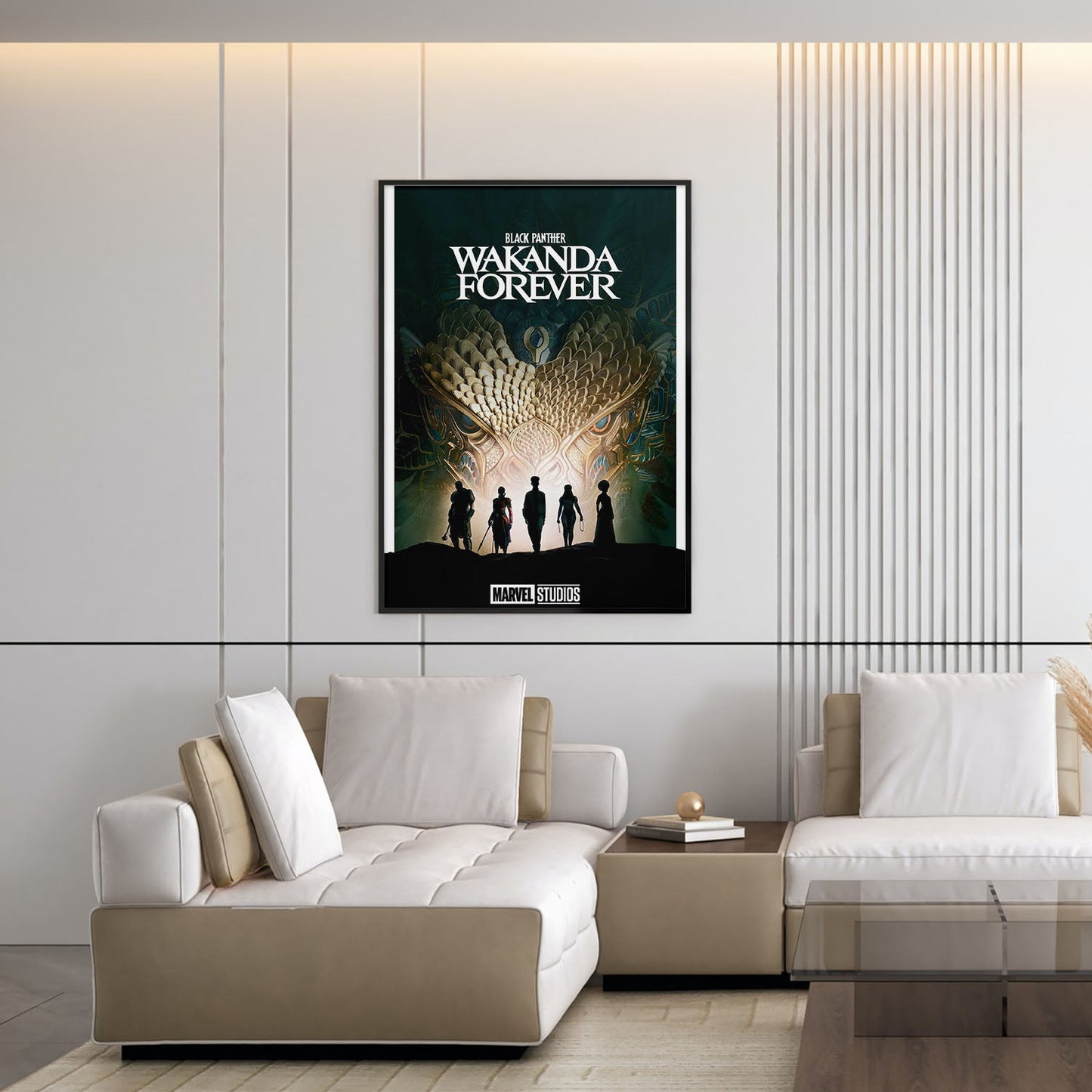 Flex Designs Poster Black Panther Wakanda Forever Minimalist 5 x 7" Home Goods - Movie 2022 Movie Poster
