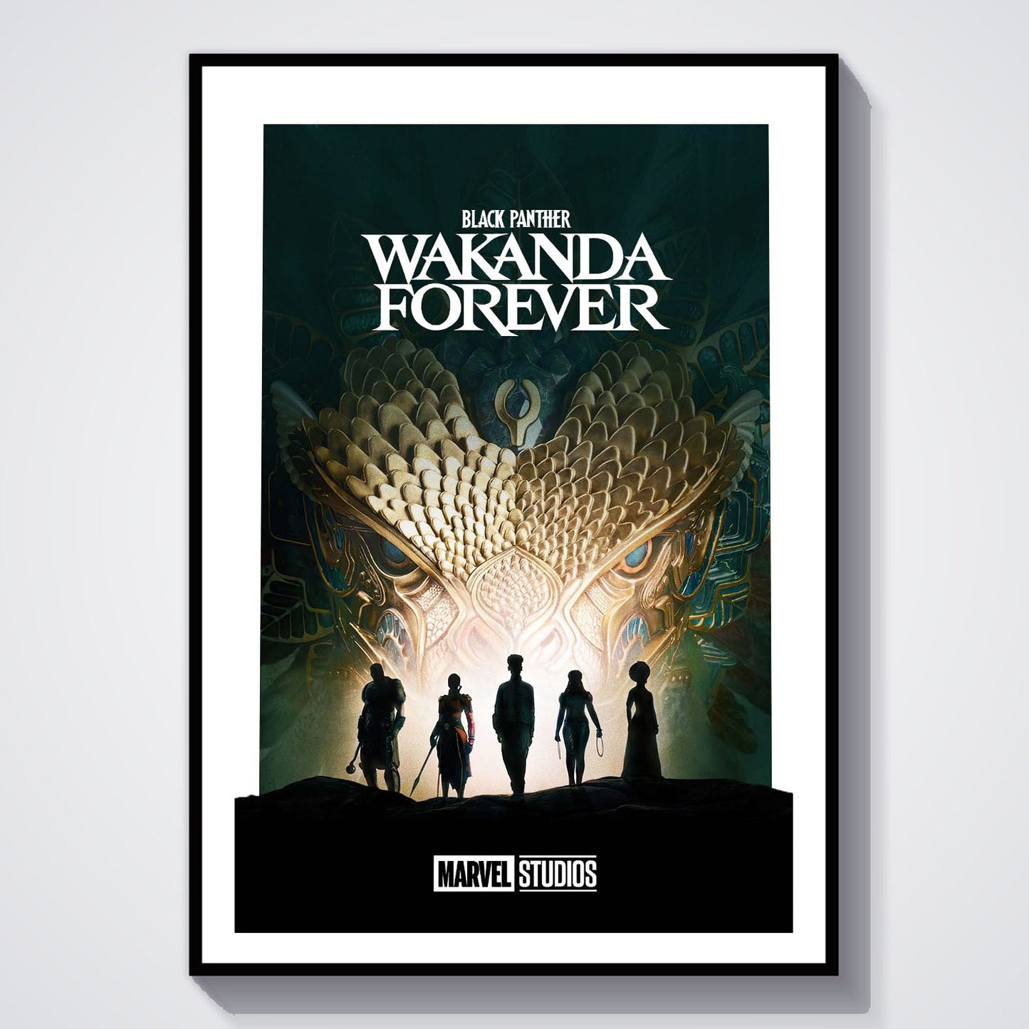 Flex Designs Poster Black Panther Wakanda Forever Minimalist 8 x 10" Home Goods - Movie 2022 Movie Poster