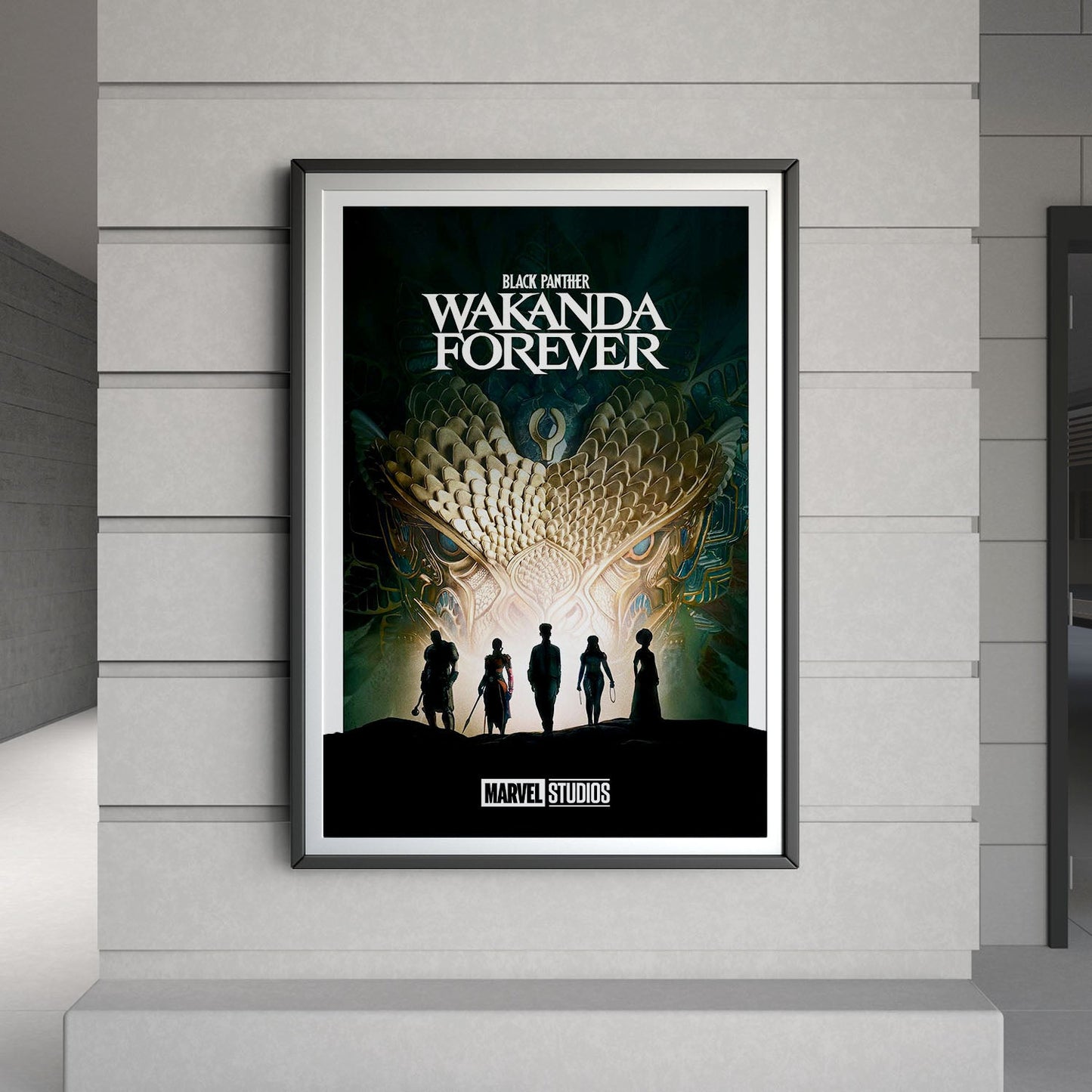Flex Designs Poster Black Panther Wakanda Forever Minimalist 8 x 10" Home Goods - Movie 2022 Movie Poster