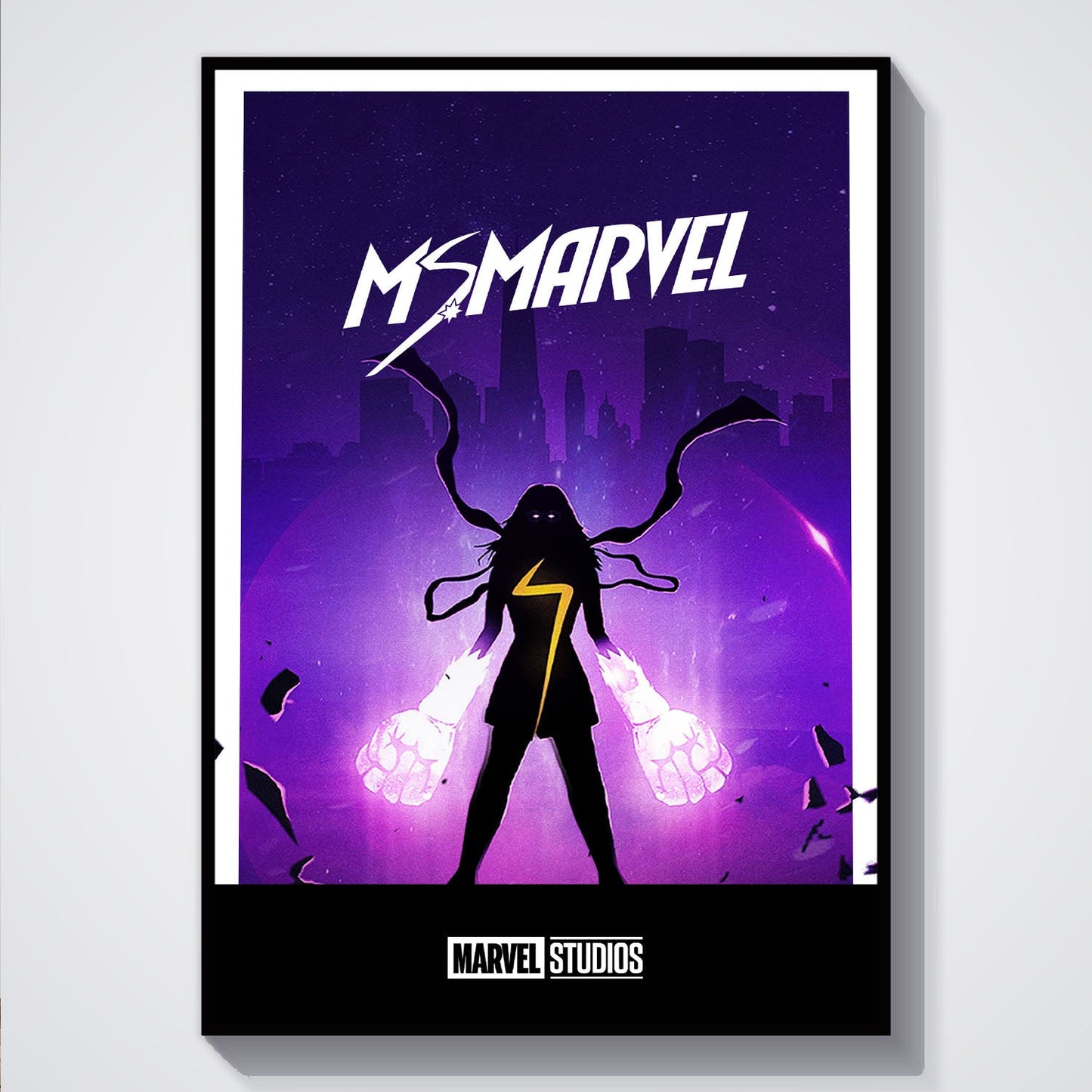 Flex Designs Poster Ms Marvel Minimalist 5 x 7" Home Goods - TV Show 2022 TV Show Poster