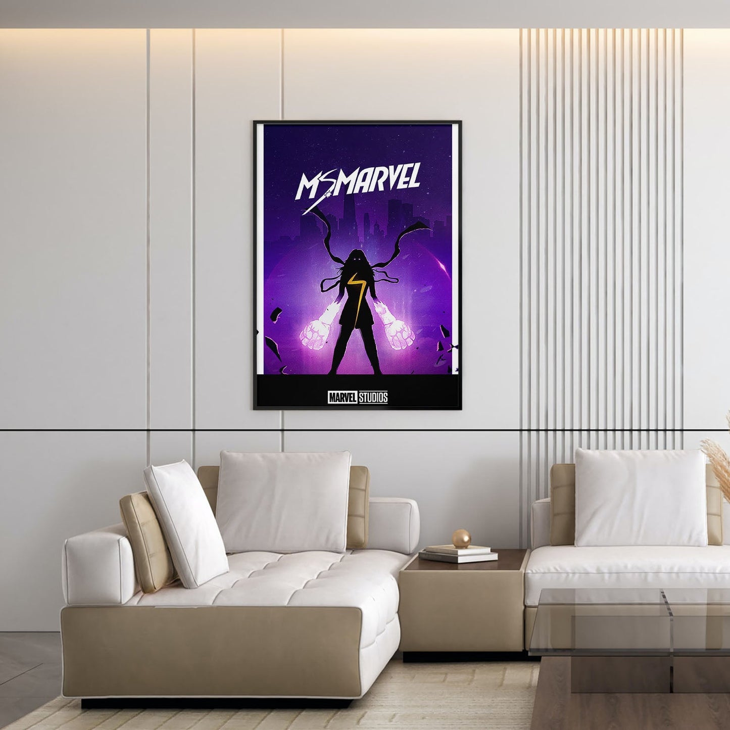 Flex Designs Poster Ms Marvel Minimalist 5 x 7" Home Goods - TV Show 2022 TV Show Poster