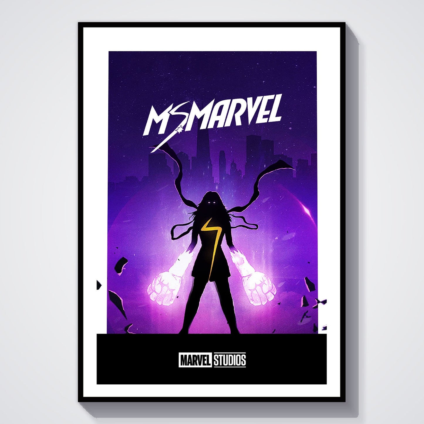 Flex Designs Poster Ms Marvel Minimalist 8 x 10" Home Goods - TV Show 2022 TV Show Poster