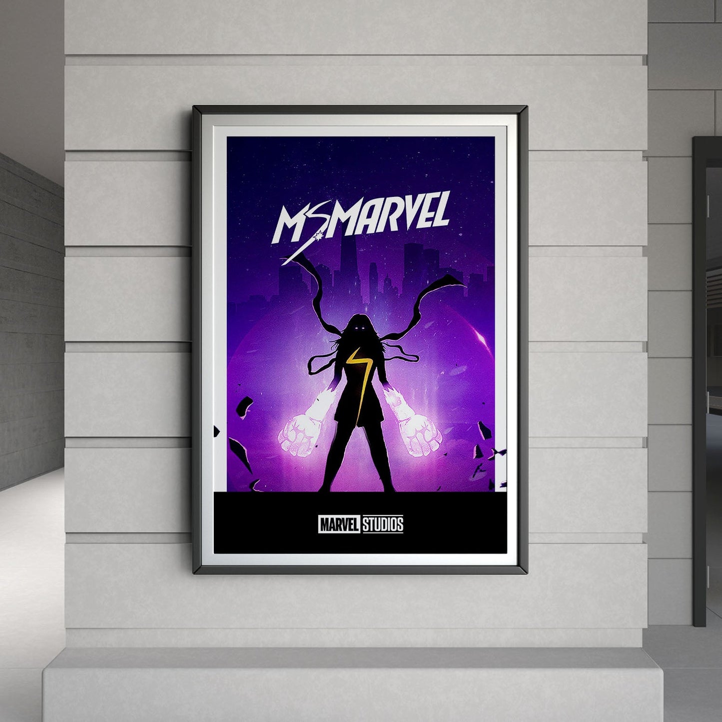 Flex Designs Poster Ms Marvel Minimalist 8 x 10" Home Goods - TV Show 2022 TV Show Poster