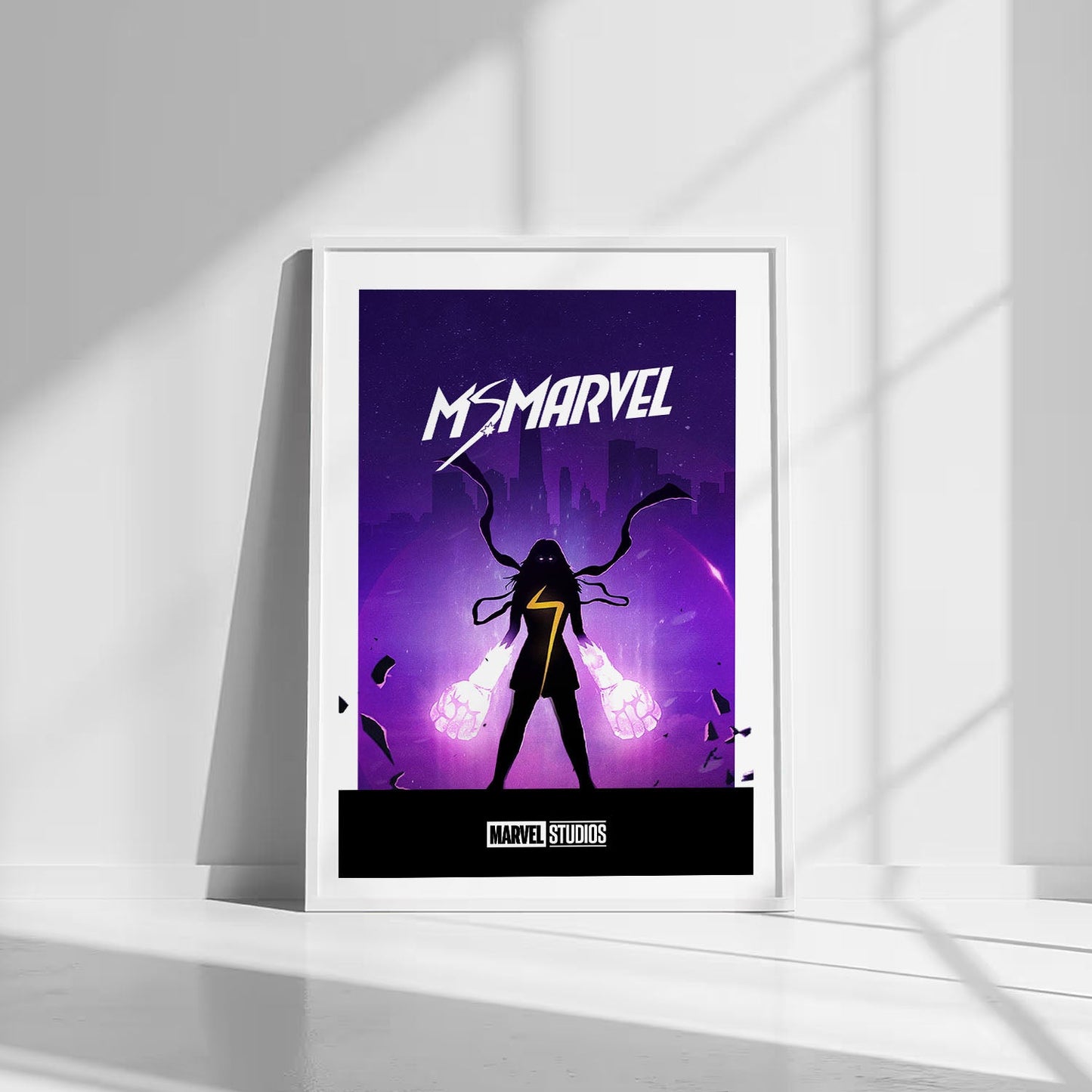 Flex Designs Poster Ms Marvel Minimalist 8 x 10" Home Goods - TV Show 2022 TV Show Poster