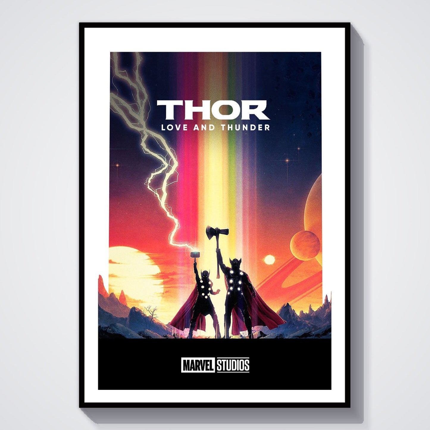 Flex Designs Poster Thor Love and Thunder Minimalist 8 x 10" Home Goods - Movie 2022 Movie Poster