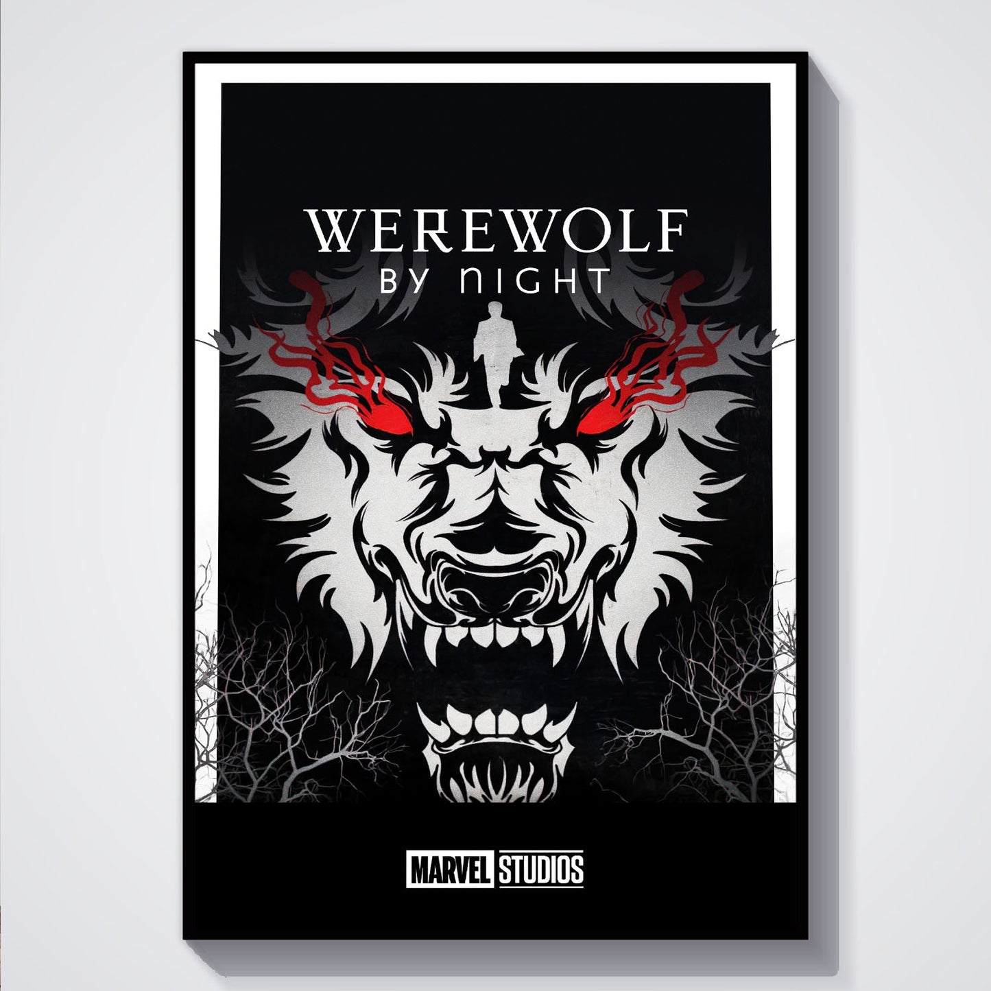Flex Designs Poster Werewolf by Night Minimalist 5 x 7" Home Goods - TV Show 2022 TV Show Poster