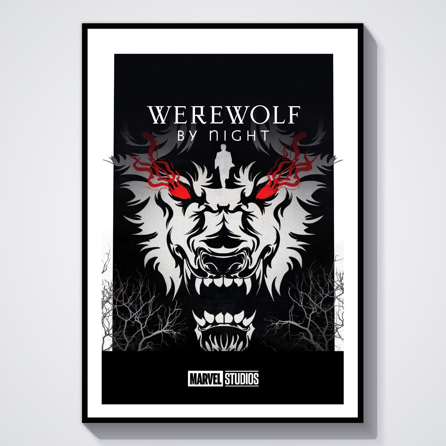 Flex Designs Poster Werewolf by Night Minimalist 8 x 10" Home Goods - TV Show 2022 TV Show Poster