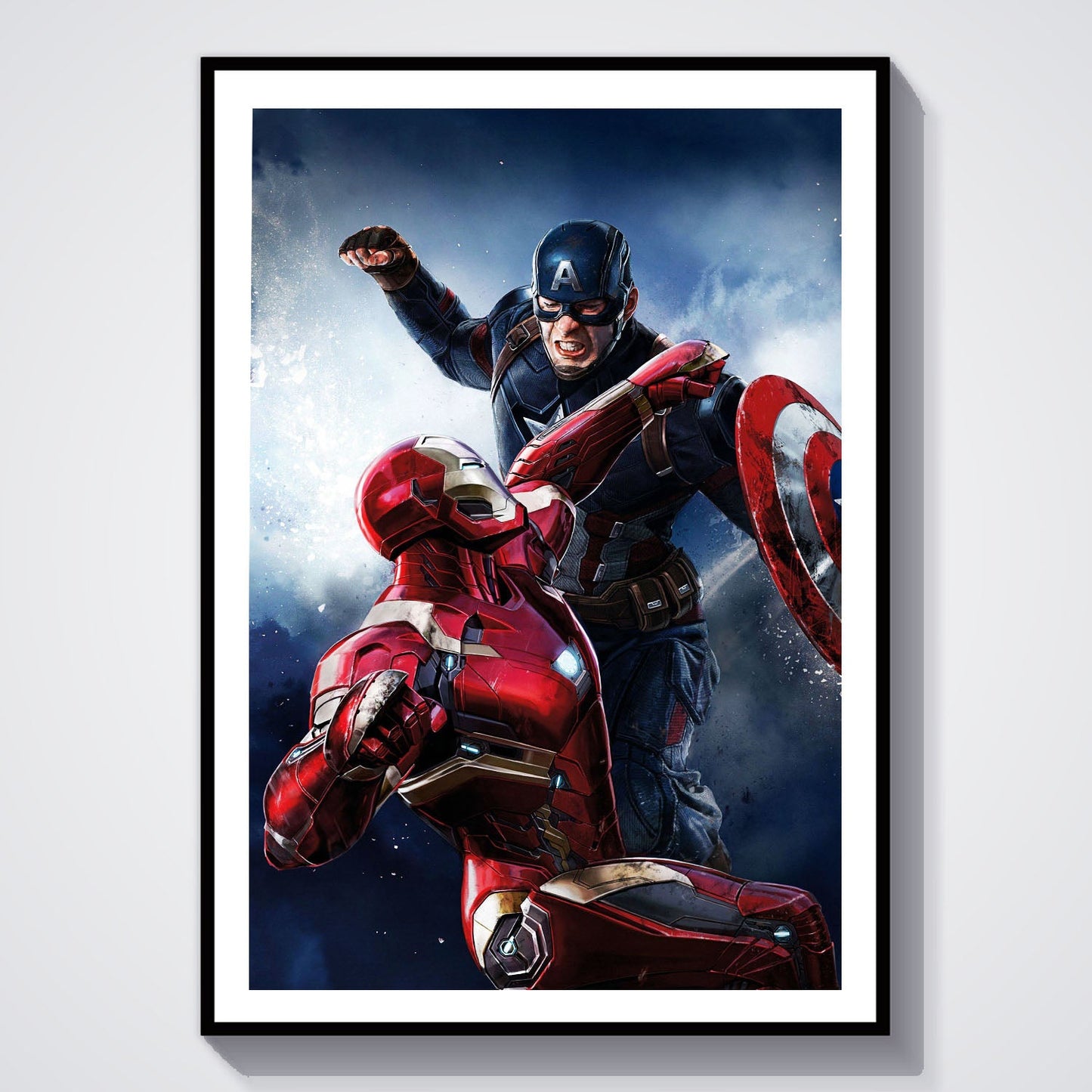 Flex Designs Poster Captain America Civil War Textless 8 x 10" Home Goods - Movie 2016 Movie Poster