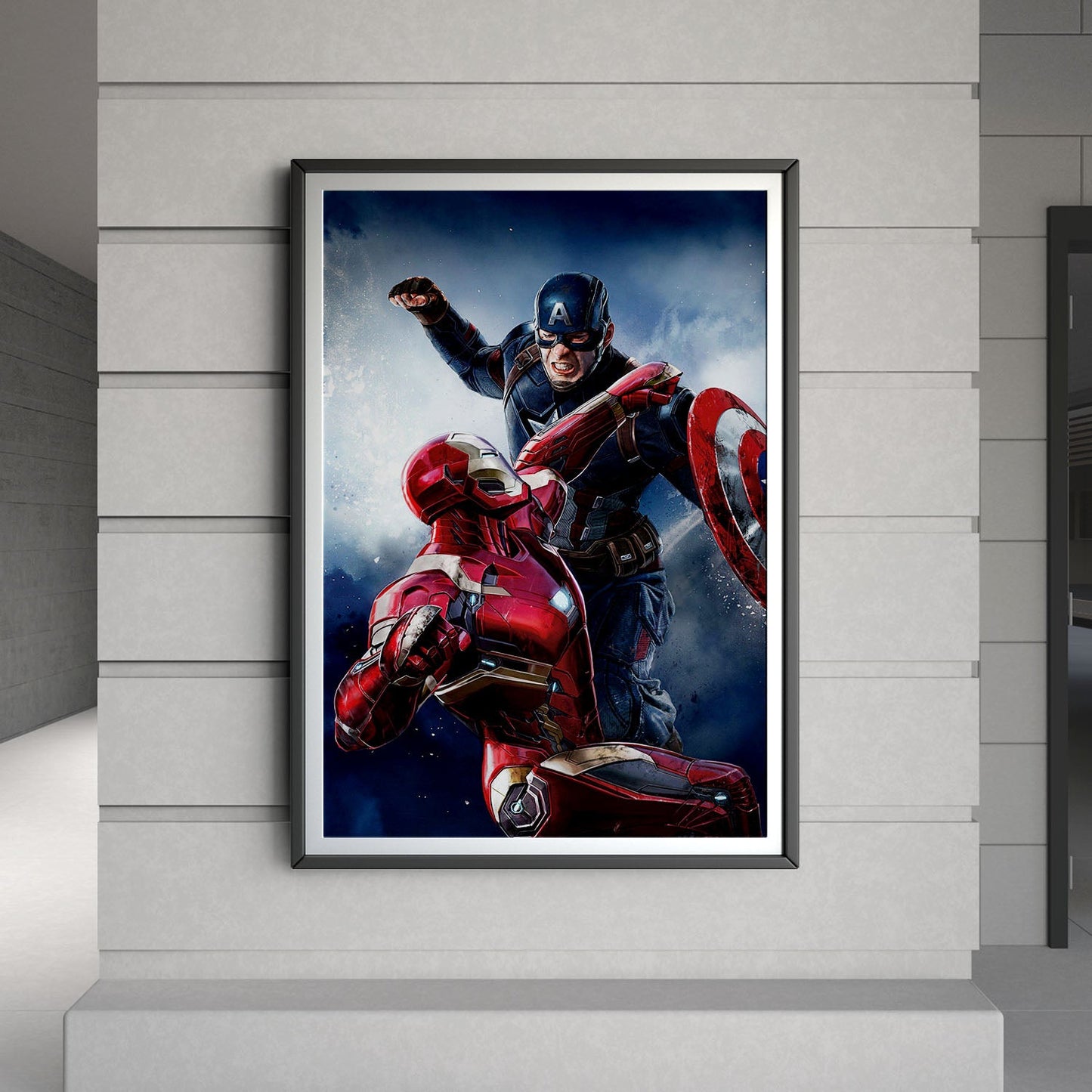 Flex Designs Poster Captain America Civil War Textless 8 x 10" Home Goods - Movie 2016 Movie Poster