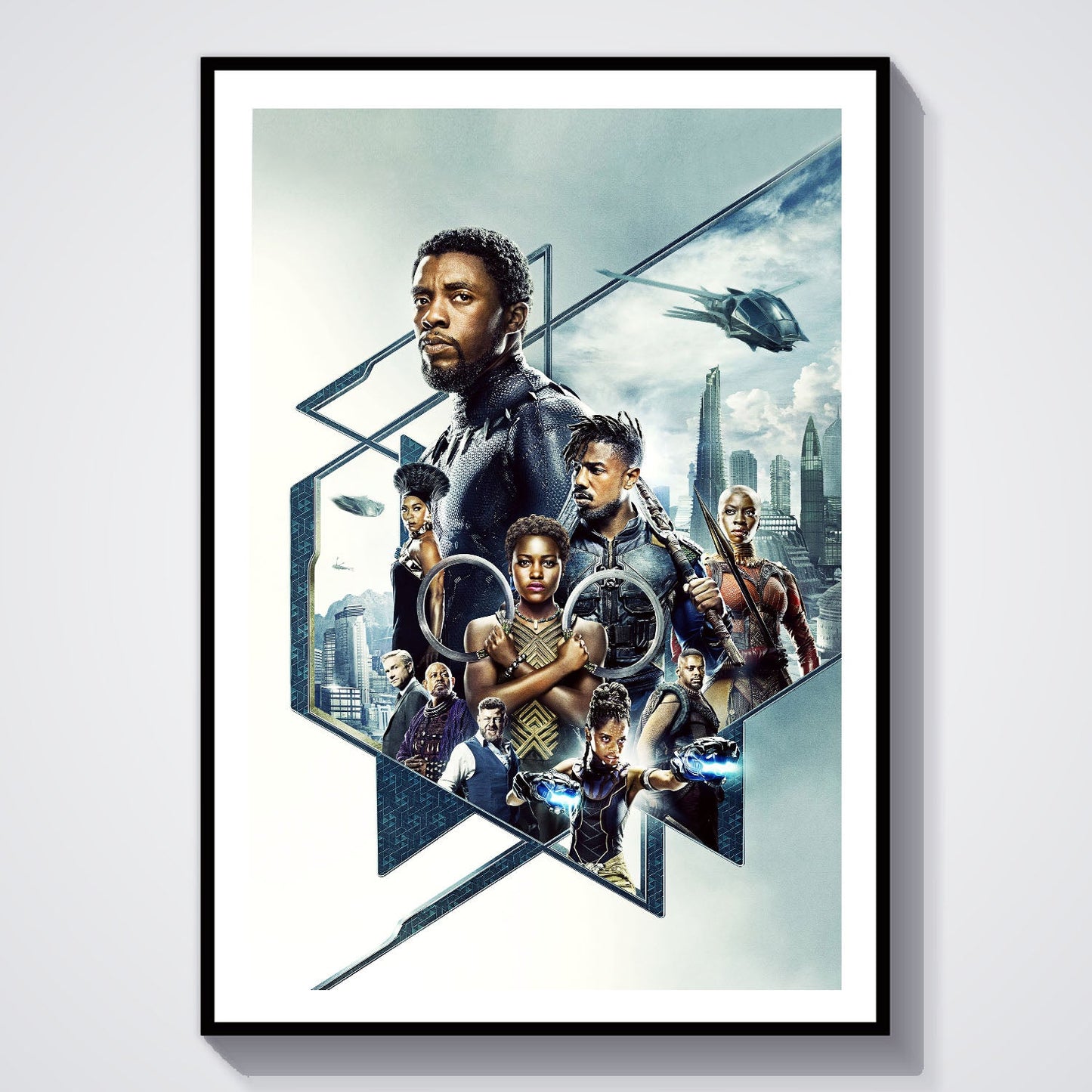 Flex Designs Poster Black Panther Textless 8 x 10" Home Goods - Movie 2018 Movie Poster