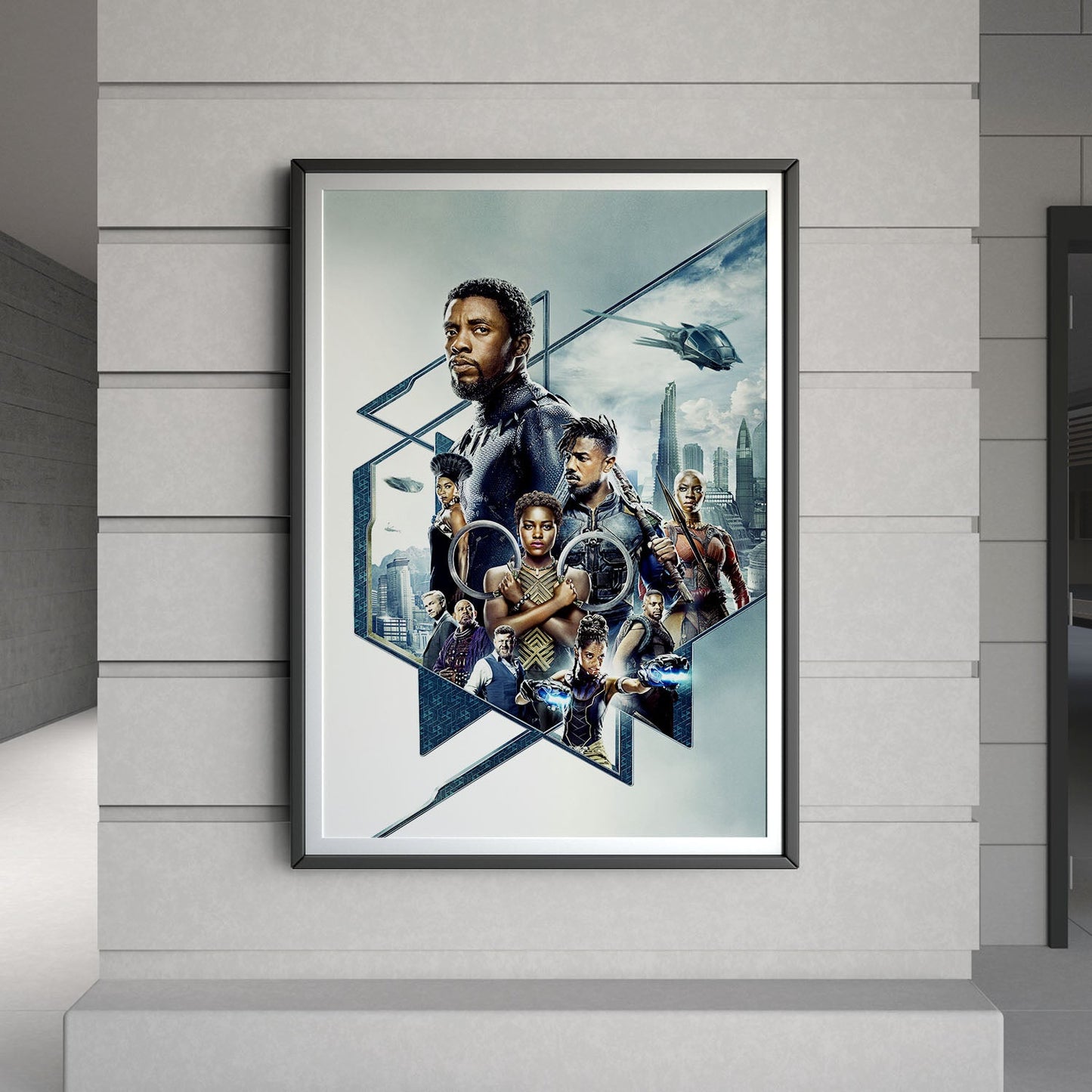 Flex Designs Poster Black Panther Textless 8 x 10" Home Goods - Movie 2018 Movie Poster