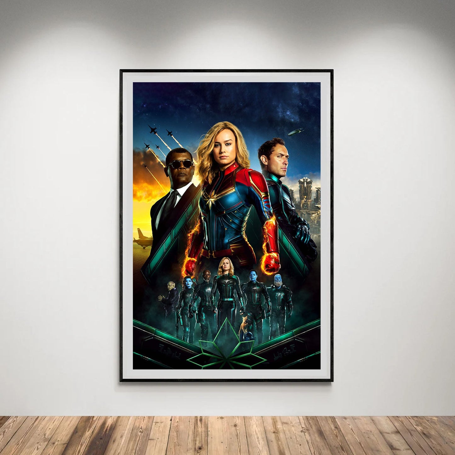 Flex Designs Poster Captain Marvel Textless 5 x 7" Home Goods - Movie 2019 Movie Poster