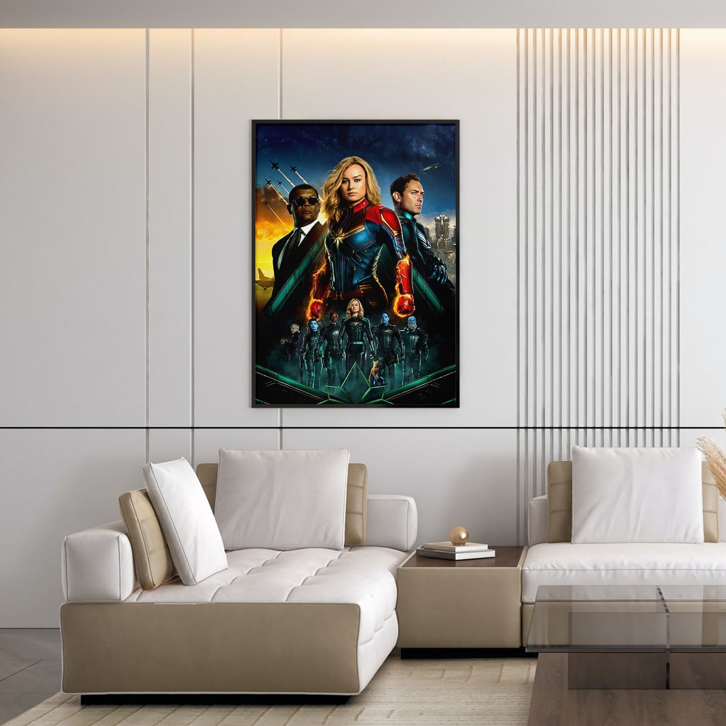 Flex Designs Poster Captain Marvel Textless 5 x 7" Home Goods - Movie 2019 Movie Poster