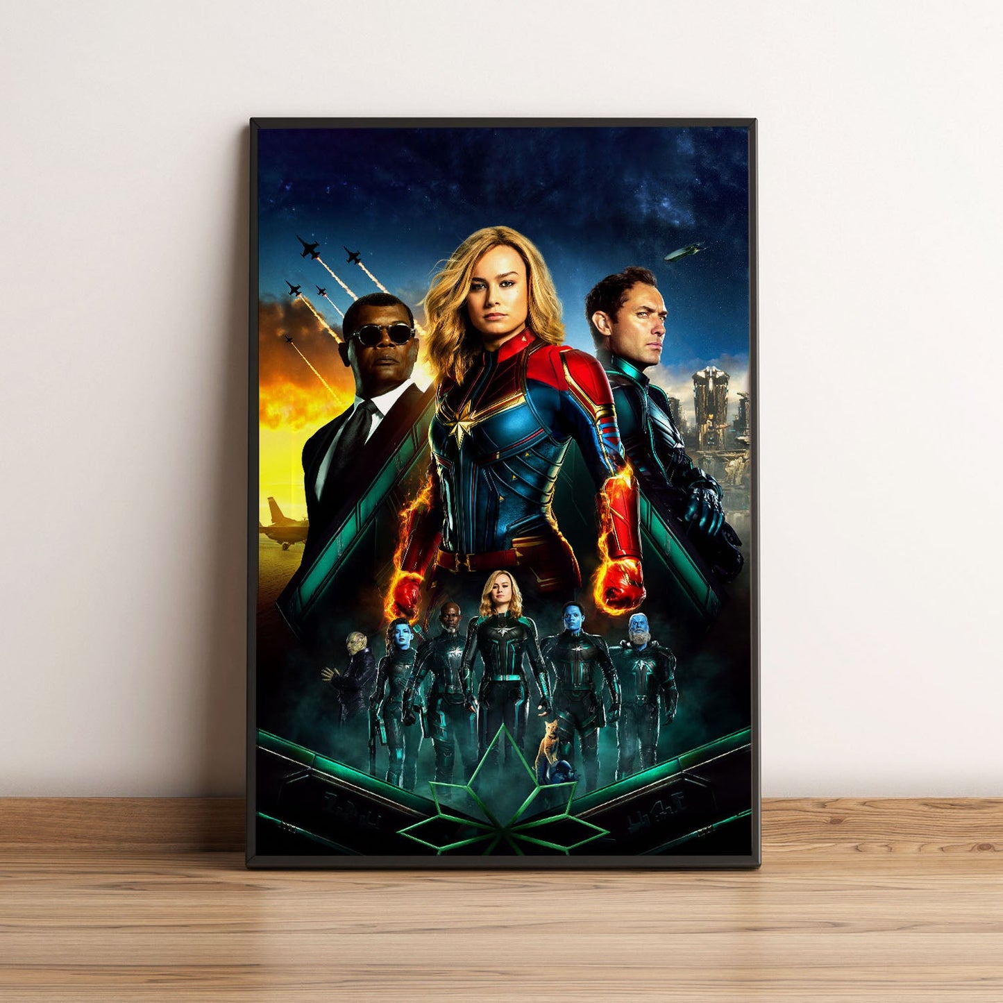 Flex Designs Poster Captain Marvel Textless 5 x 7" Home Goods - Movie 2019 Movie Poster