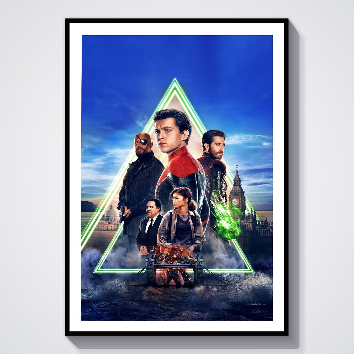 Flex Designs Poster Spider-Man Far From Home Textless 8 x 10" Home Goods - Movie 2019 Movie Poster