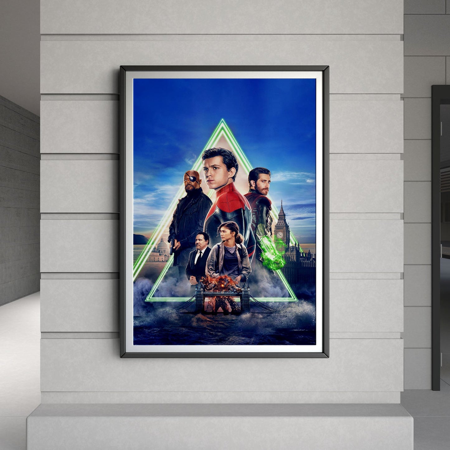 Flex Designs Poster Spider-Man Far From Home Textless 8 x 10" Home Goods - Movie 2019 Movie Poster