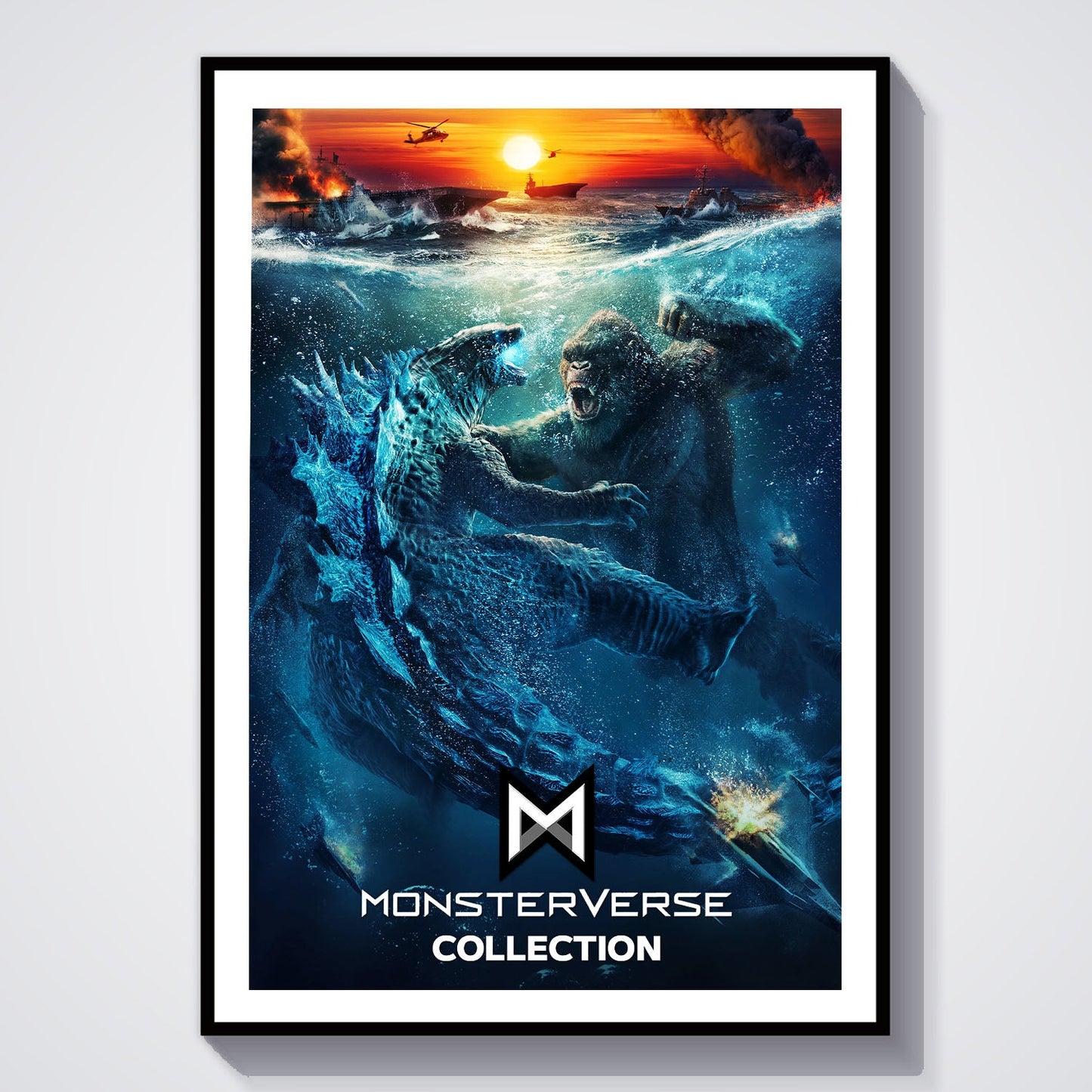 Flex Designs Poster Godzilla vs Kong Monsterverse 8 x 10" Home Goods - Movie 2021 Movie Poster