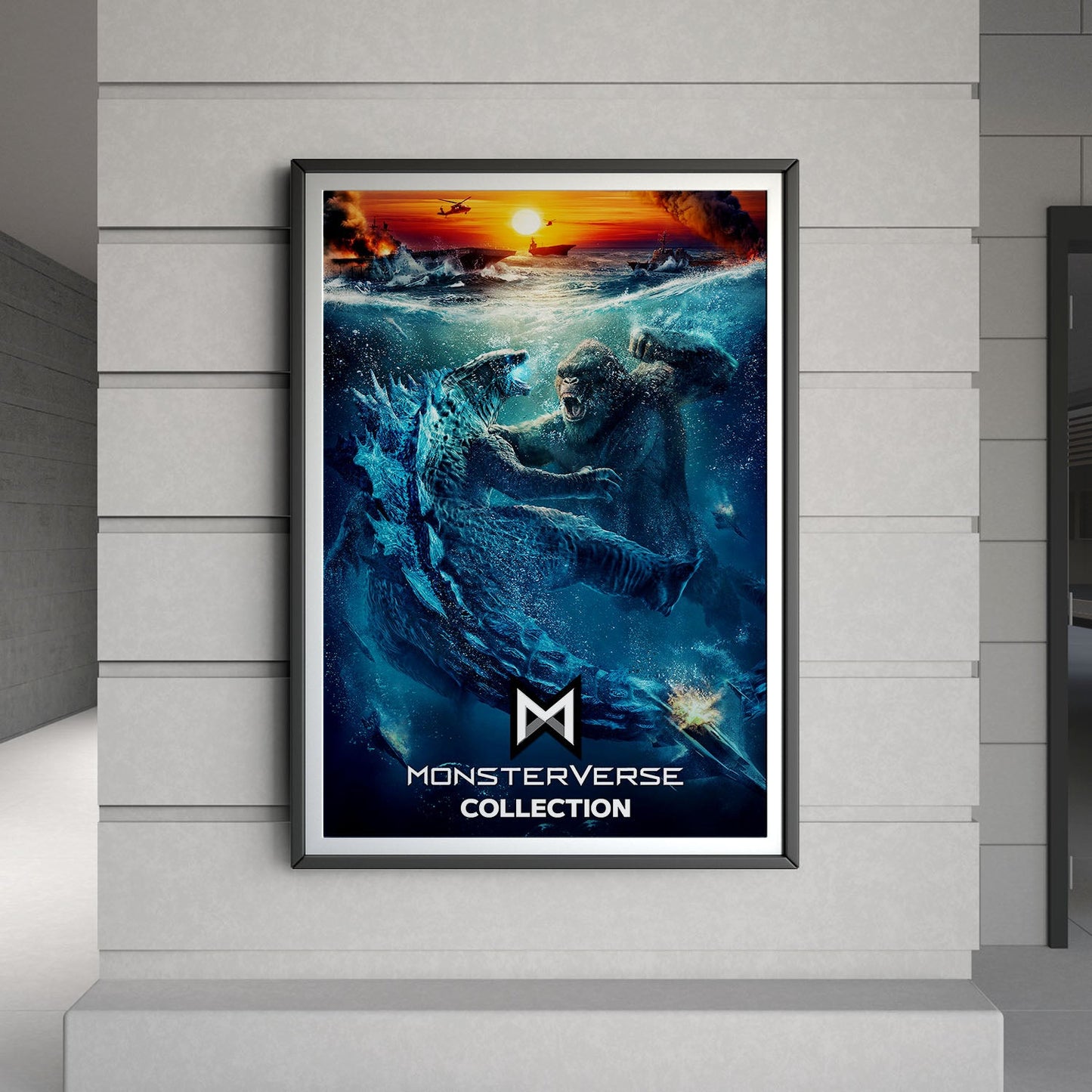 Flex Designs Poster Godzilla vs Kong Monsterverse 8 x 10" Home Goods - Movie 2021 Movie Poster