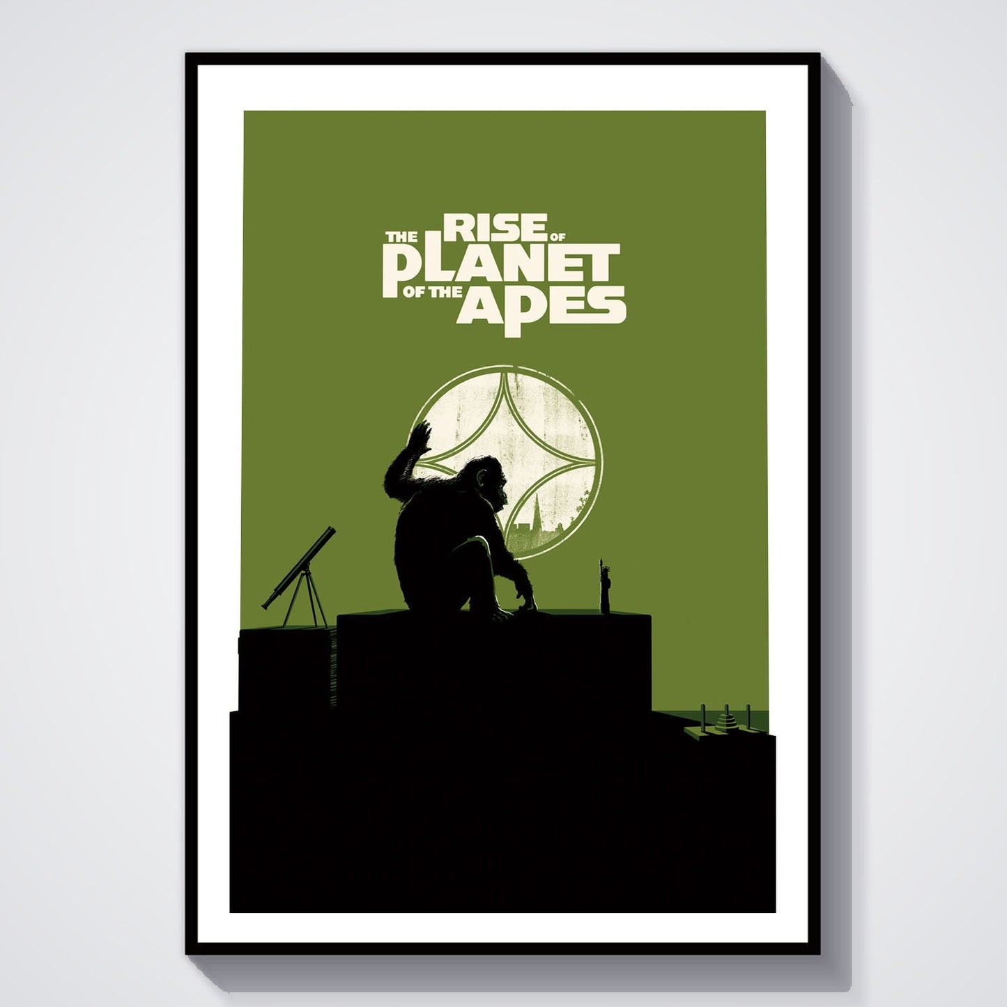 Flex Designs Poster Rise of the Planet of the Apes Minimalist 8 x 10" Home Goods - Movie 2011 Movie Poster