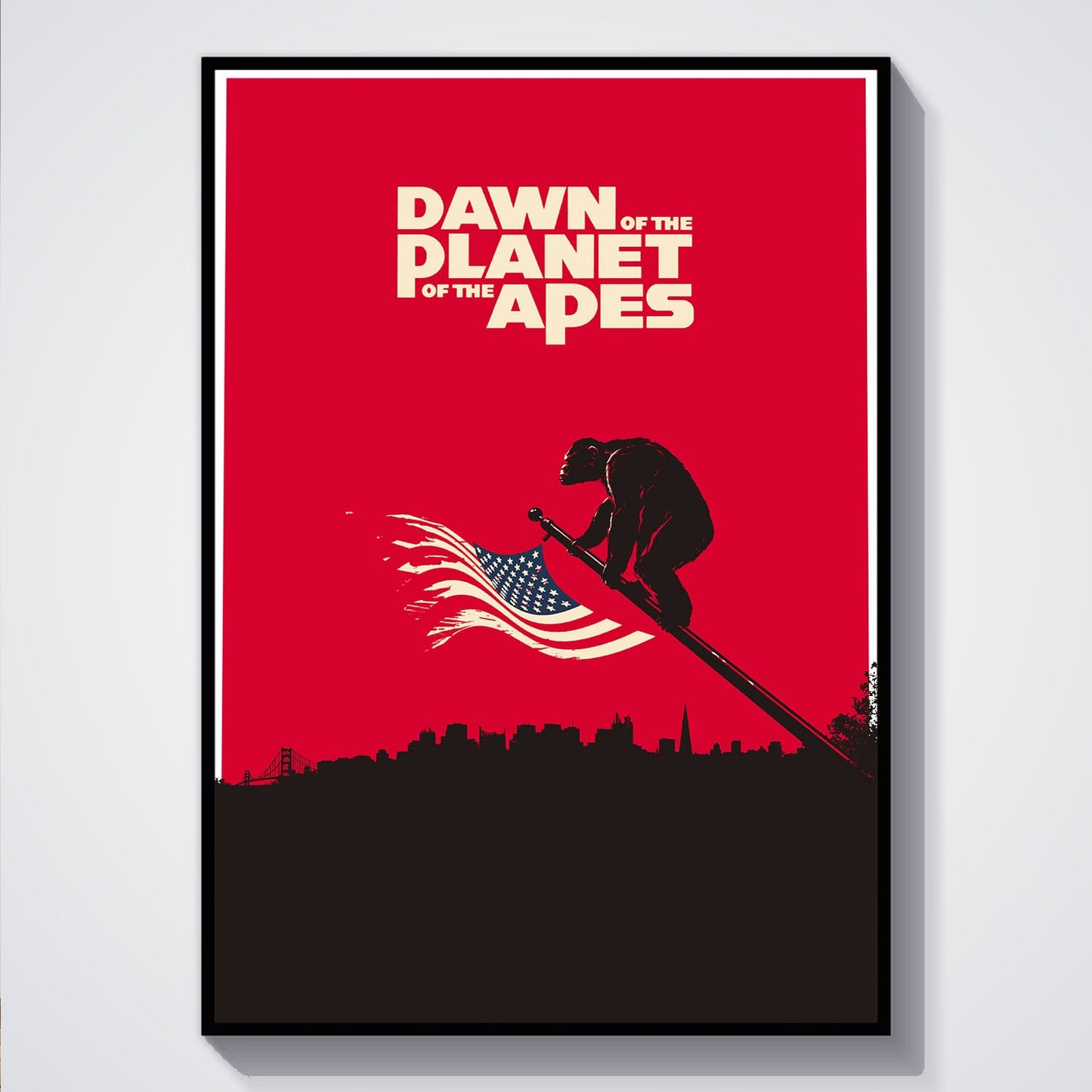 Flex Designs Poster Dawn of the Planet of the Apes Minimalist 5 x 7" Home Goods - Movie 2014 Movie Poster